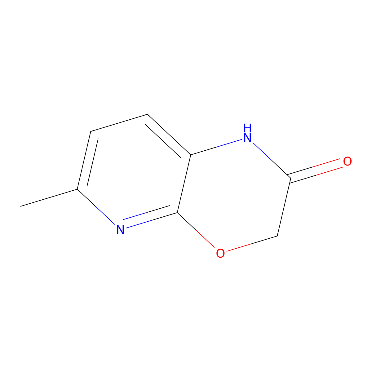 6-methyl-1H,2H,3H-pyrido(2,3-b)(1,4)oxazin-2-one molecular structure, CAS 1198153-91-1
