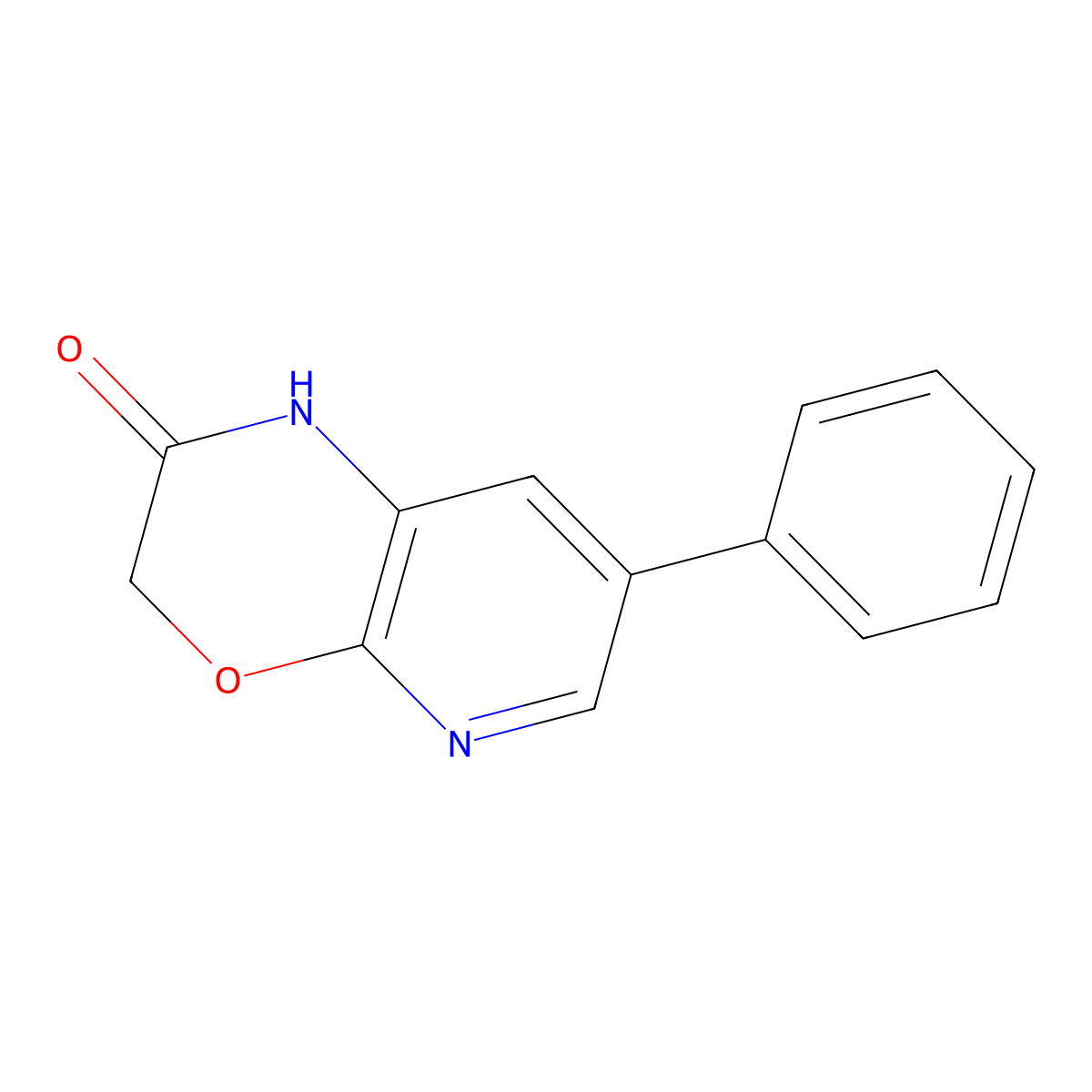 7-Phenyl-1H-pyrido[2,3-b][1,4]oxazin-2(3H)-one molecular structure, CAS 1198154-03-8