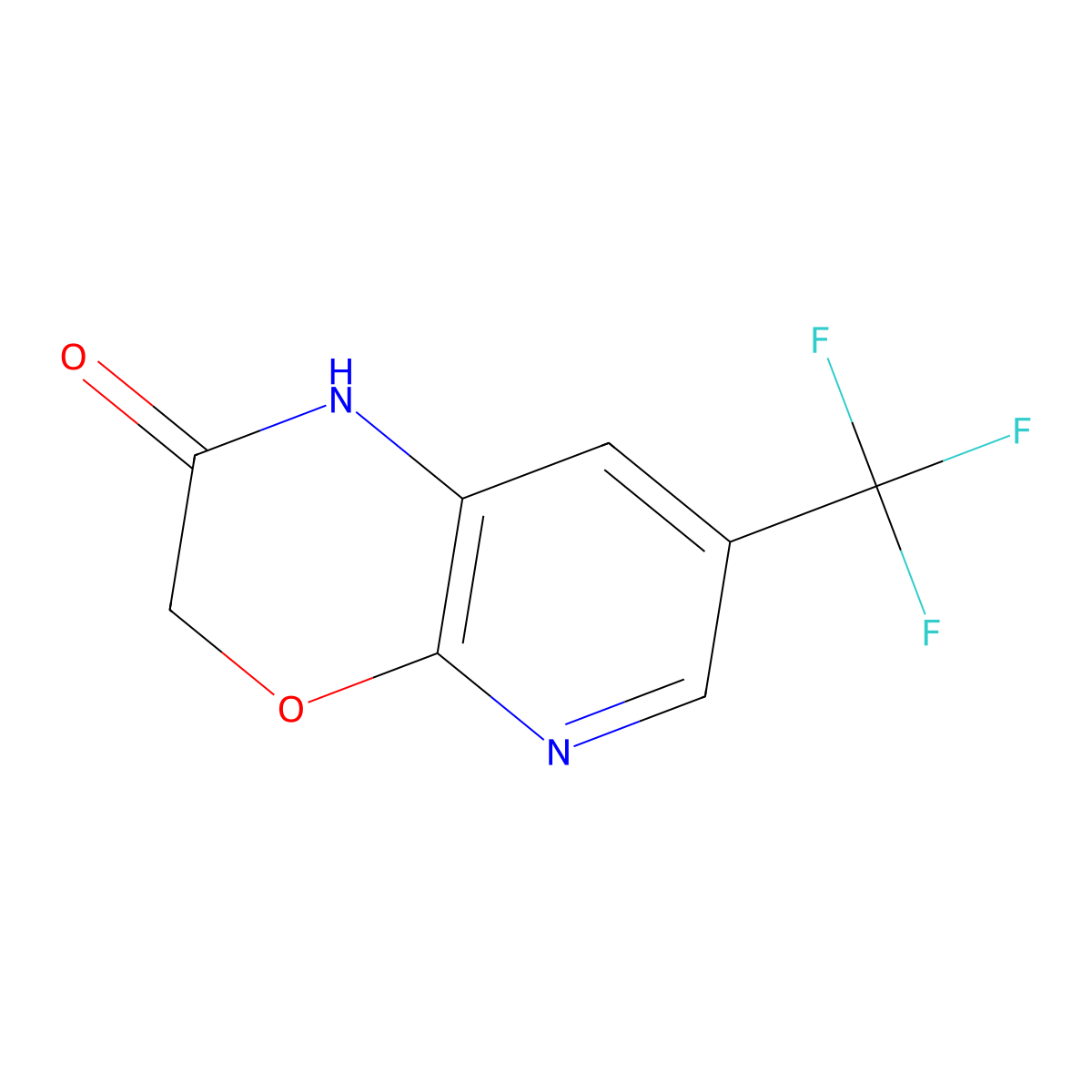 7-trifluoromethyl-1H-pyrido[2,3-b][1,4]oxazin-2-one molecular structure, CAS 1198154-07-2
