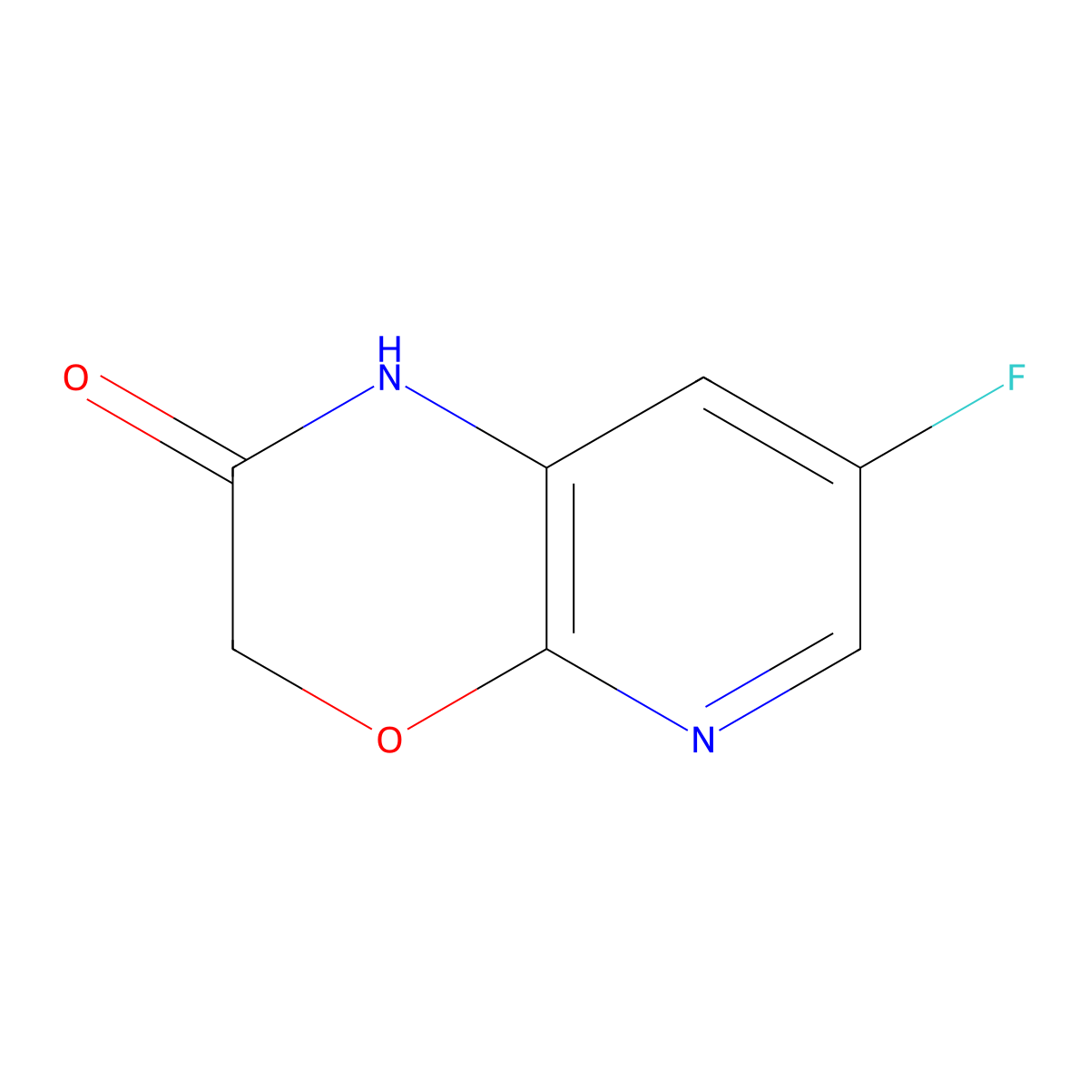 7-fluoro-1H-pyrido[2,3-b][1,4]oxazin-2-one molecular structure, CAS 1198154-58-3