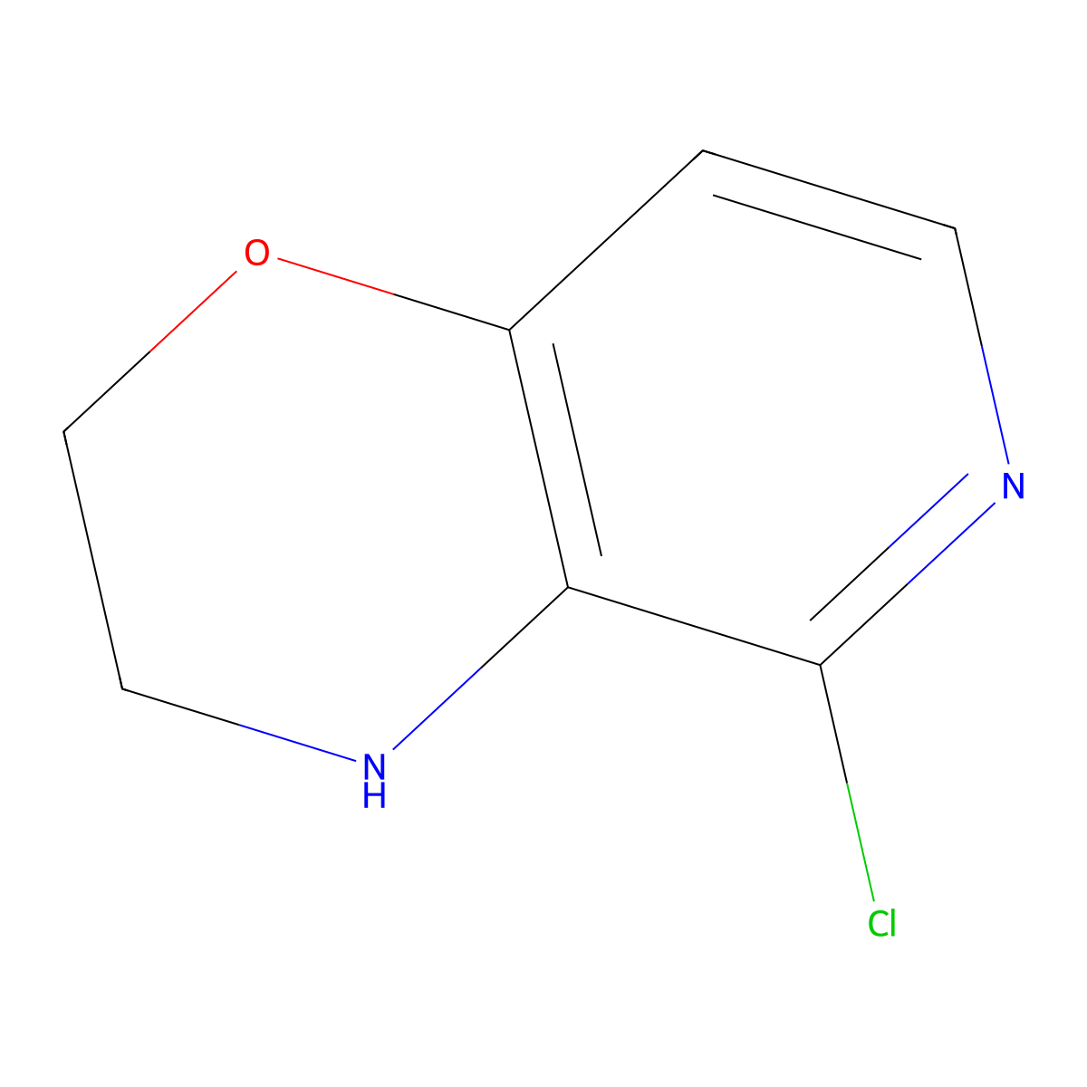 5-Chloro-3,4-dihydro-2H-pyrido[4,3-b][1,4]oxazine molecular structure, CAS 1198154-67-4