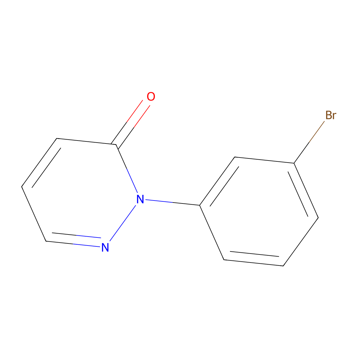 2-(3-Bromophenyl)pyridazin-3(2H)-one molecular structure, CAS 1198154-93-6