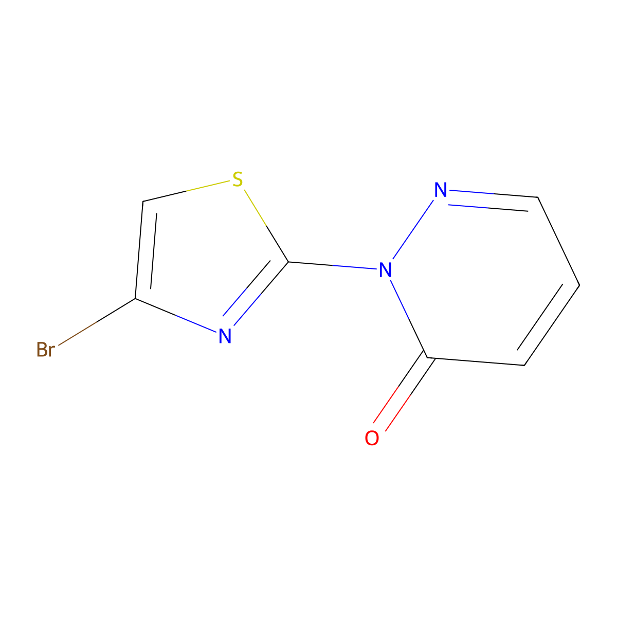 2-[Pyridazin-3(2H)-one]-4-bromothiazole molecular structure, CAS 1198154-94-7