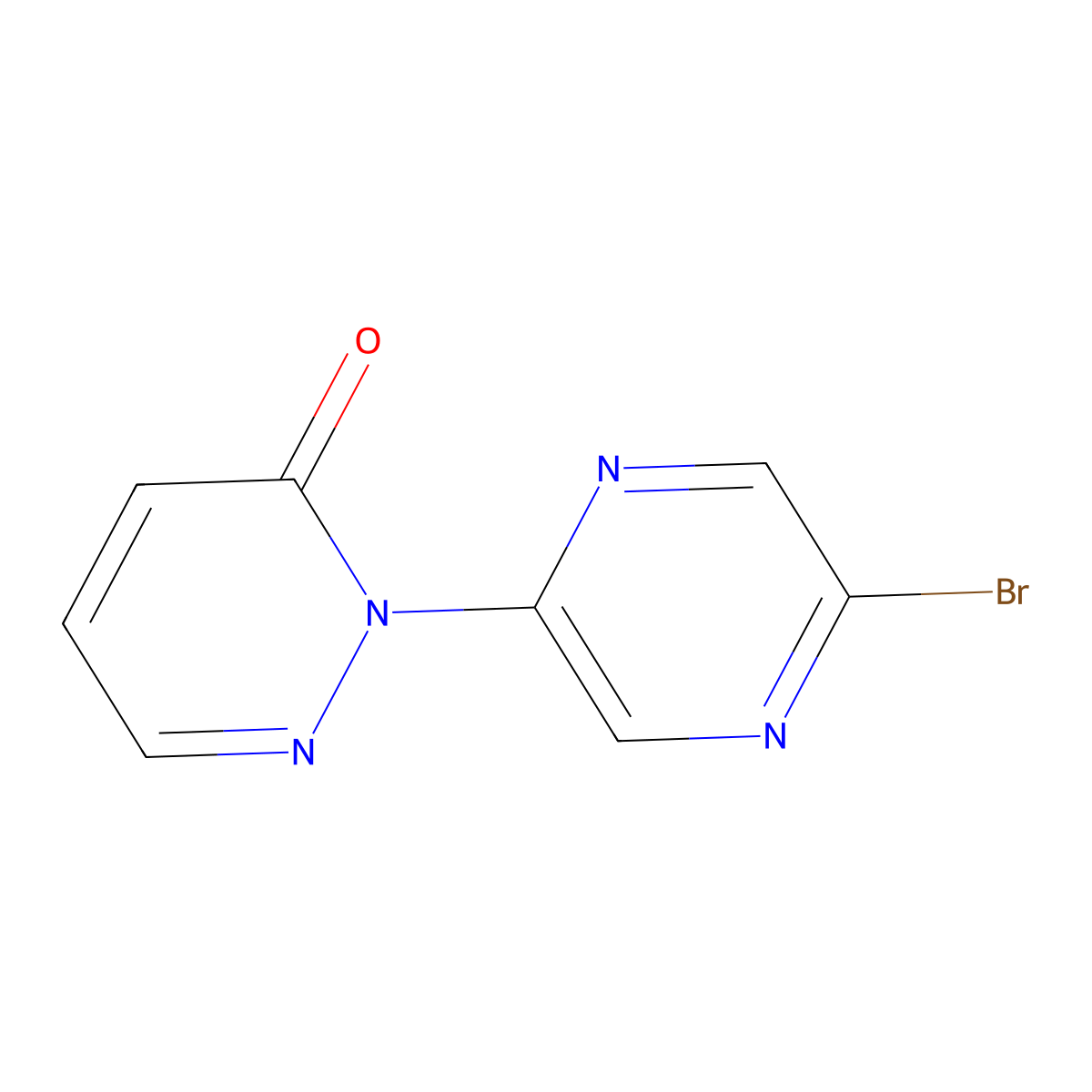 2-(5-Bromopyrazin-2-yl)-2,3-dihydropyridazin-3-one molecular structure, CAS 1198154-96-9