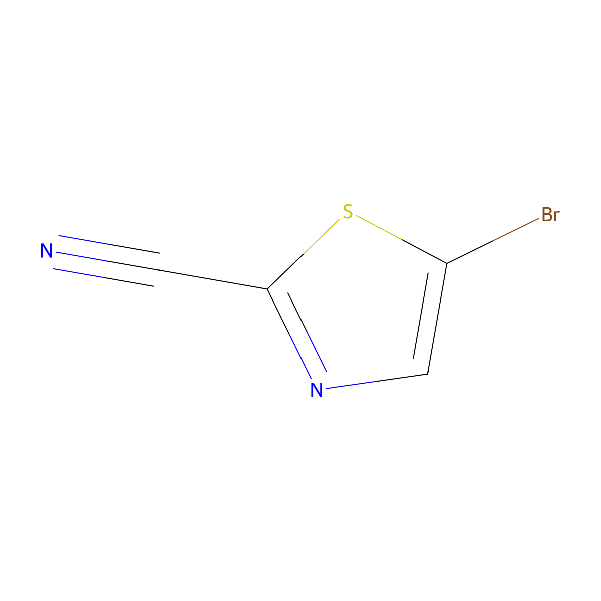 5-Bromothiazole-2-carbonitrile molecular structure, CAS 1198154-99-2