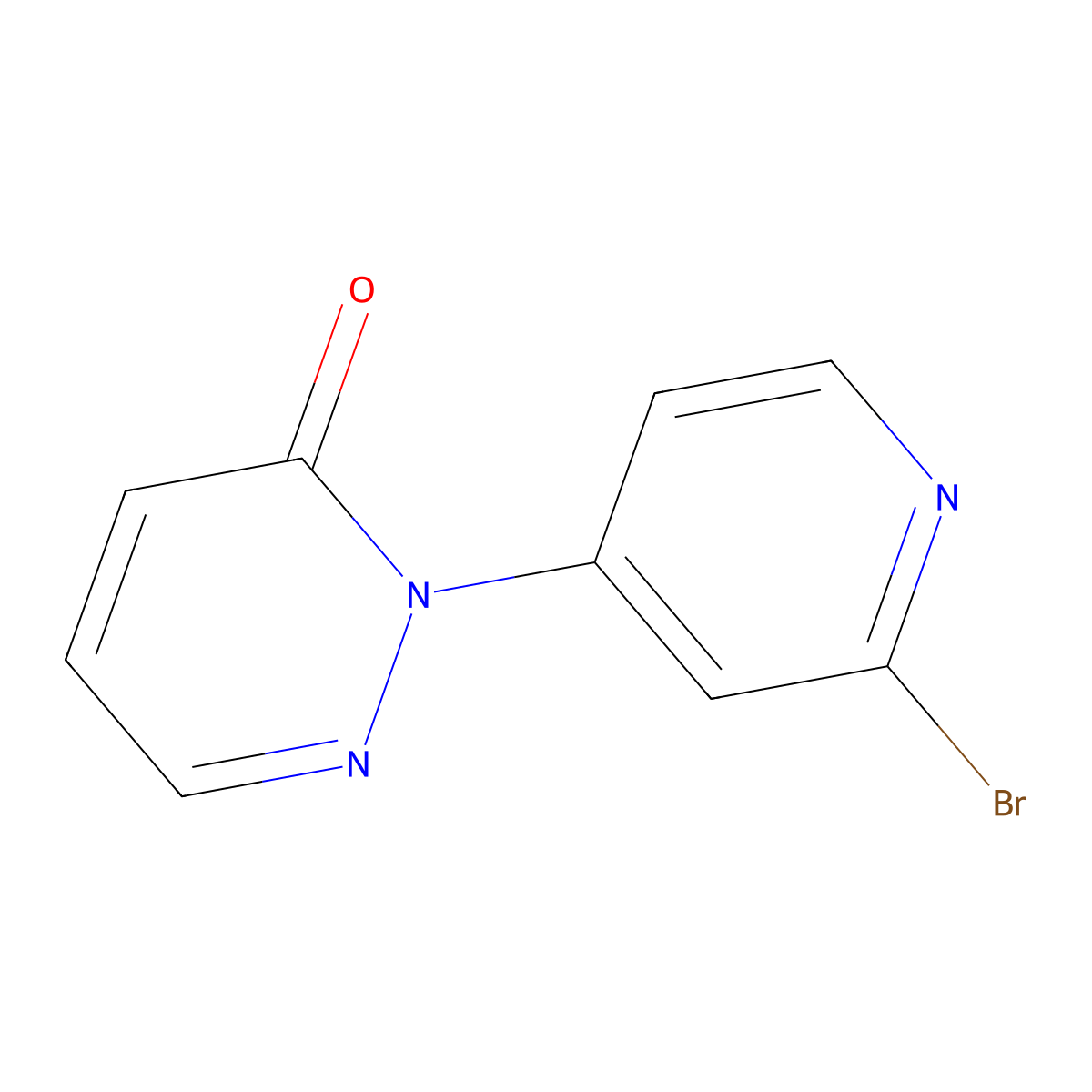 4-[Pyridazin-3(2H)-one]-2-bromopyridine molecular structure, CAS 1198155-00-8