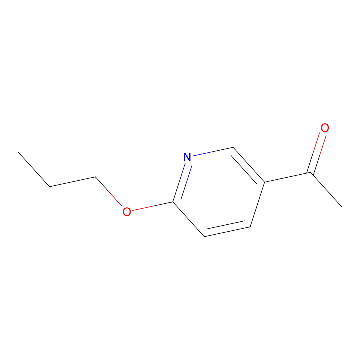 1-(6-Propoxy-3-pyridinyl)ethanone molecular structure, CAS 1198164-36-1