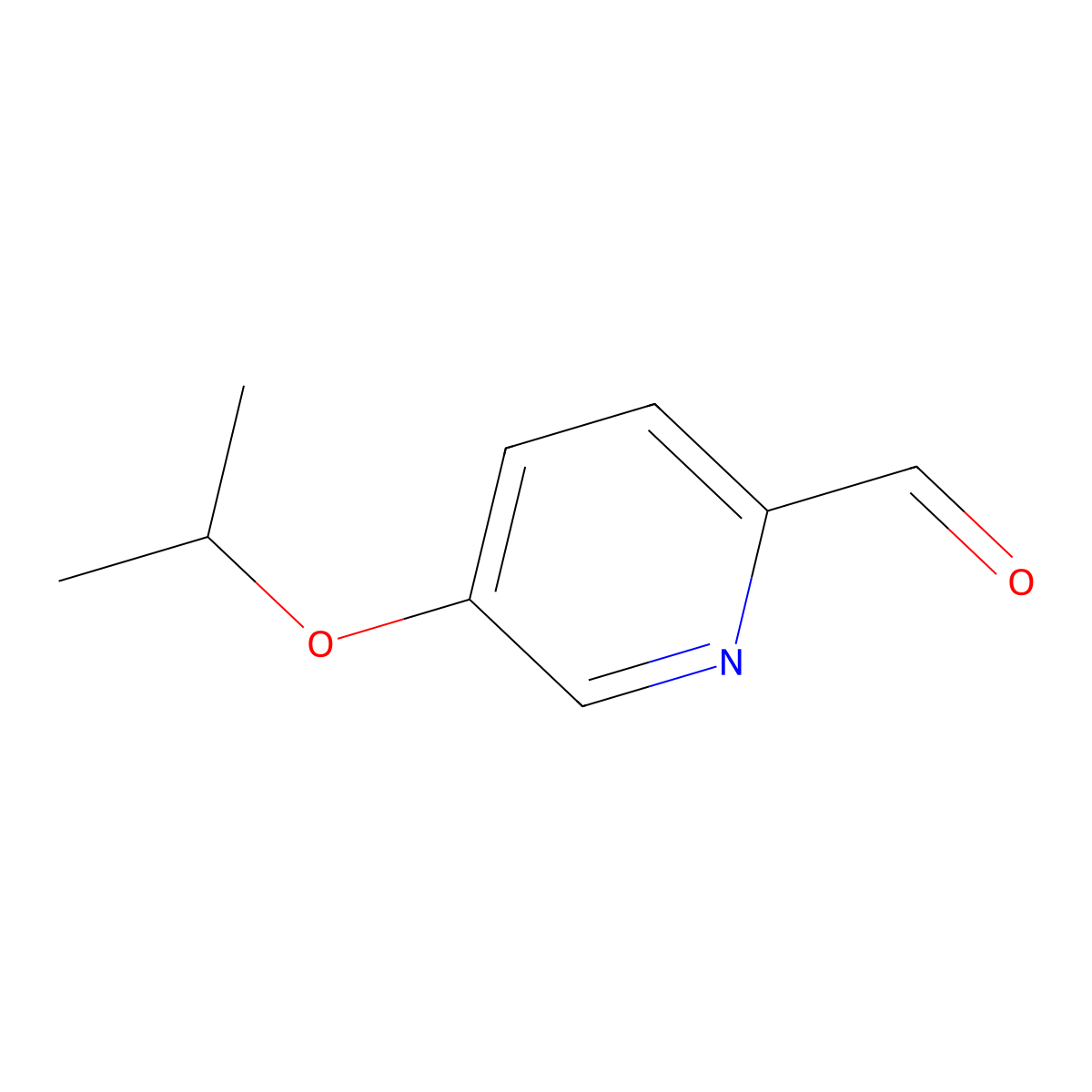 5-Isopropoxypicolinaldehyde molecular structure, CAS 1198166-01-6