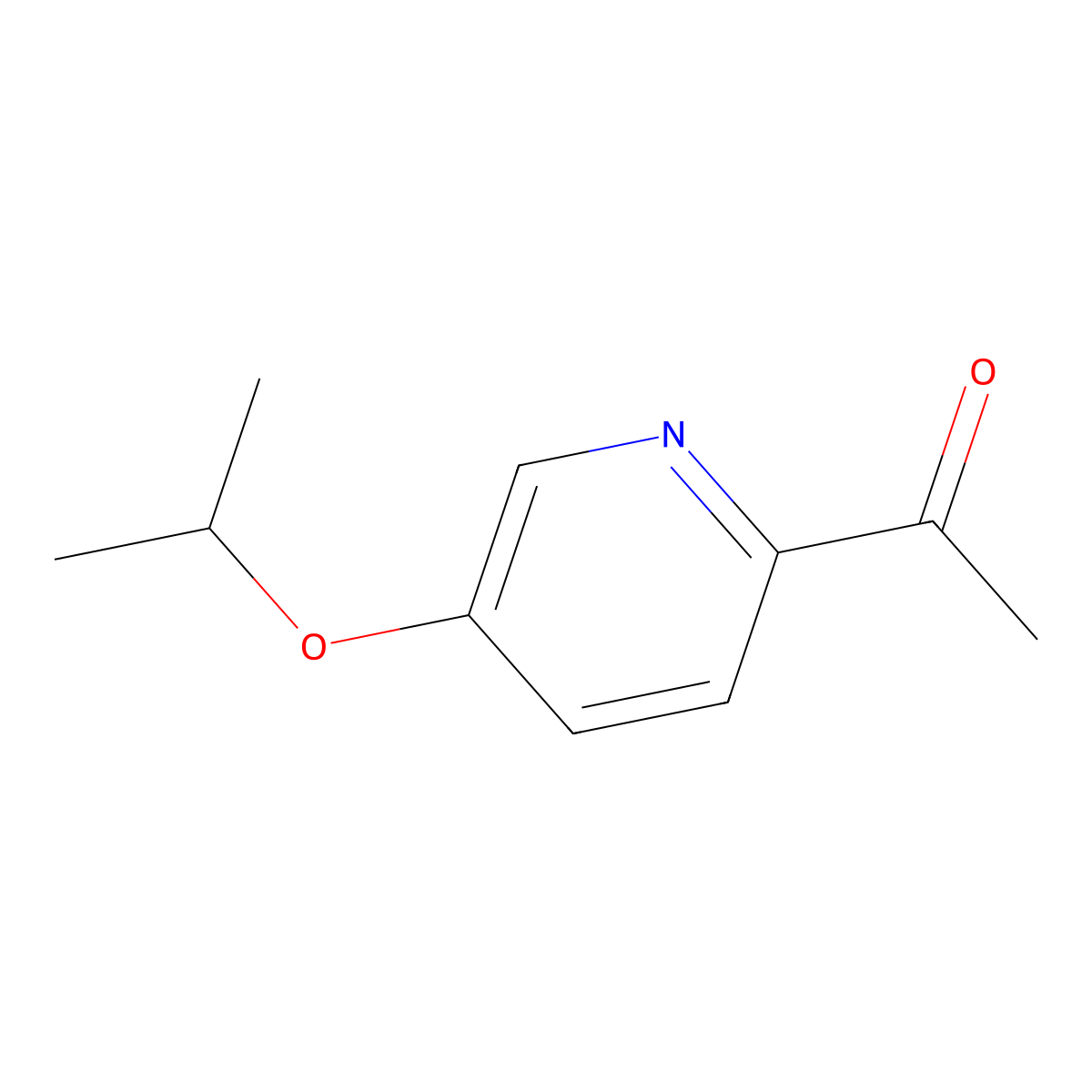 1-(5-Isopropoxypyridin-2-yl)ethanone molecular structure, CAS 1198166-03-8