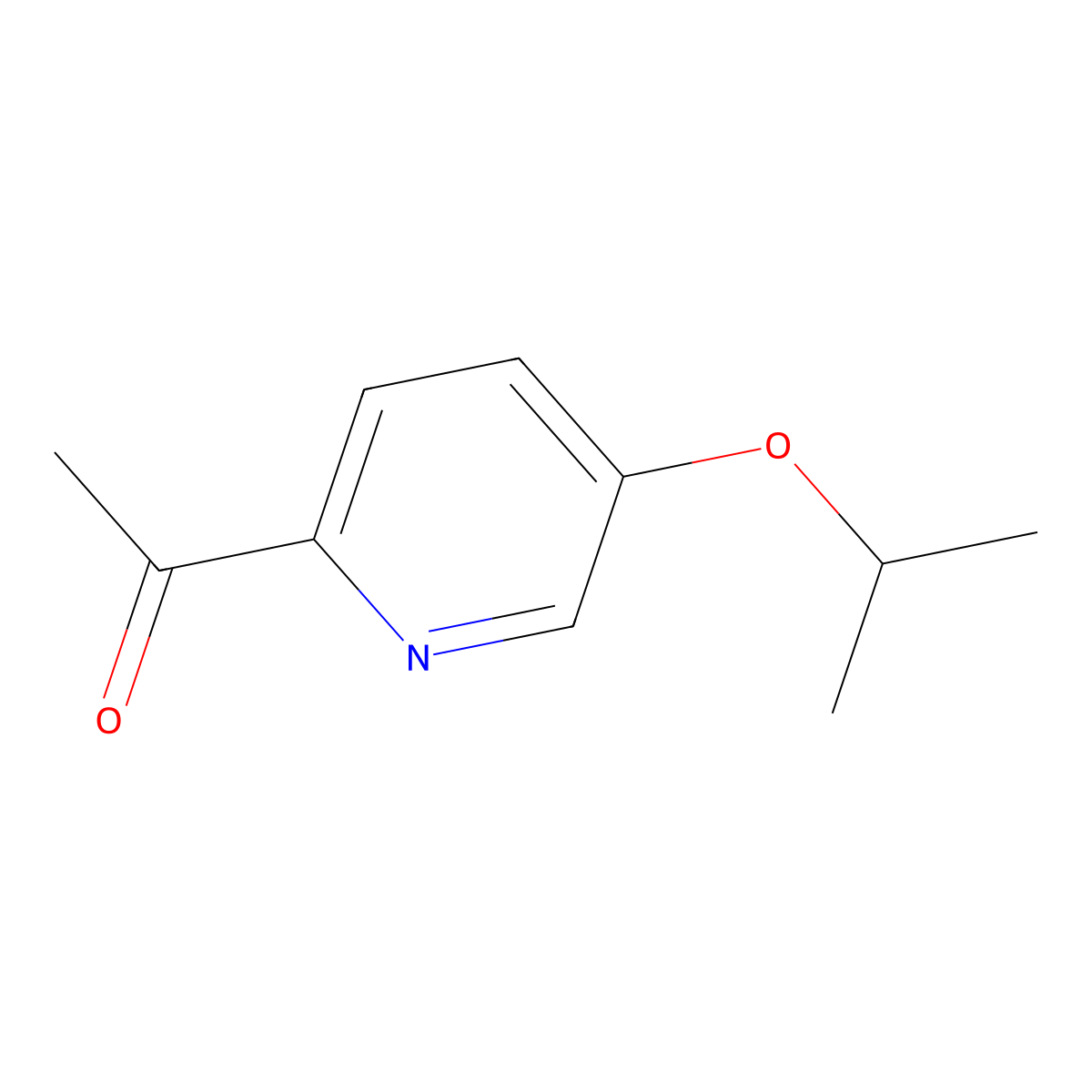 1-(5-Isopropoxypyridin-2-yl)ethanone molecular structure, CAS 1198166-03-8