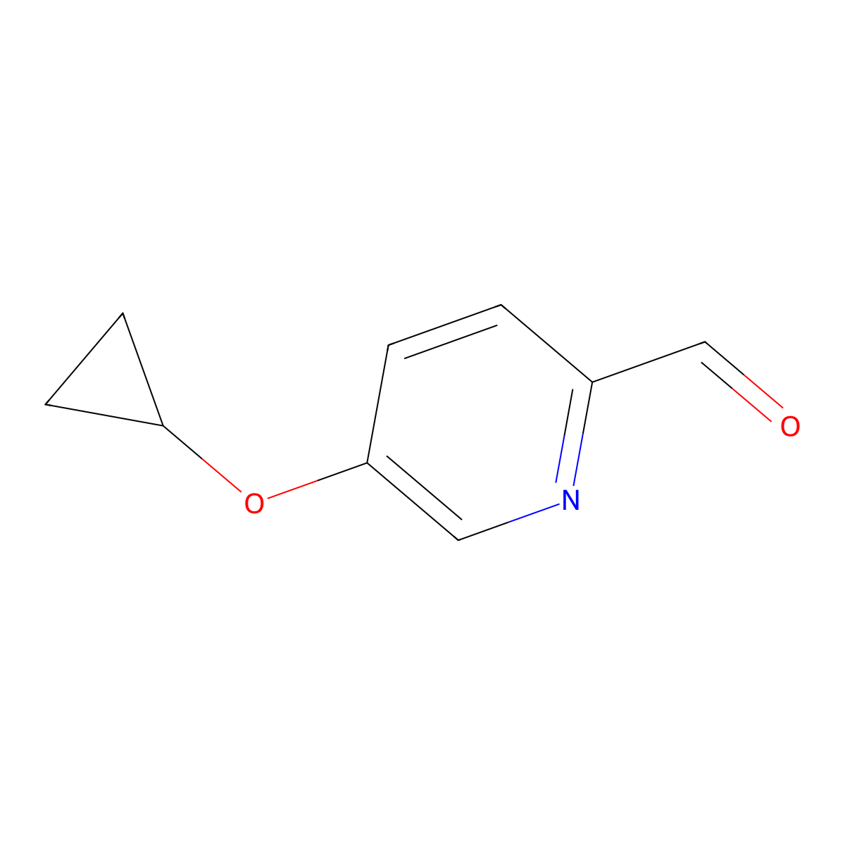 5-Cyclopropoxypyridine-2-carbaldehyde molecular structure, CAS 1198167-18-8