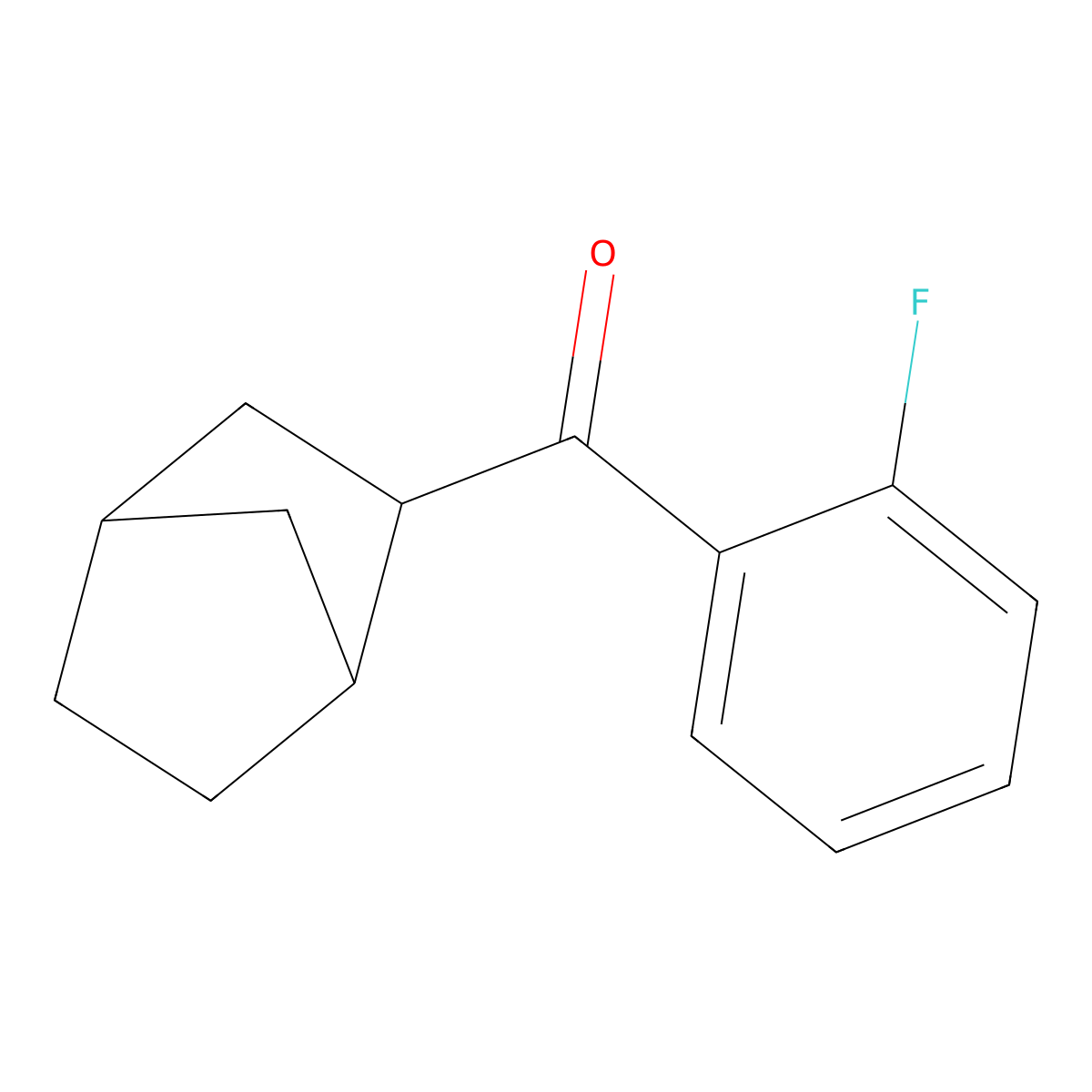 (Bicyclo(2.2.1)heptan-2-yl)(2-fluorophenyl)methanone molecular structure, CAS 1198168-90-9