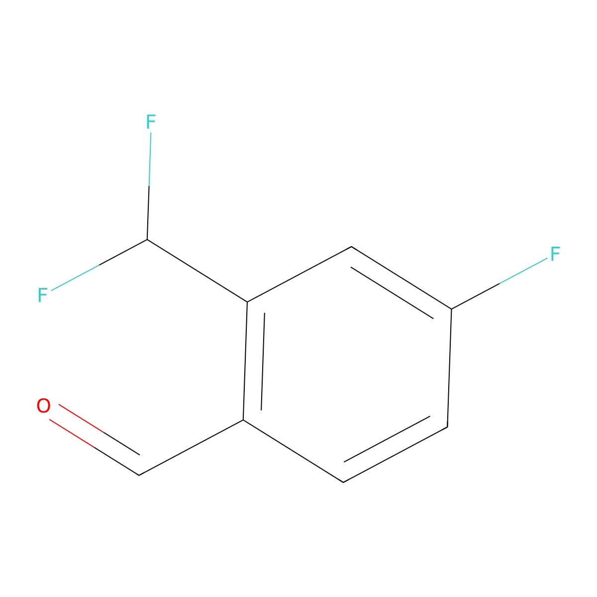 2-(Difluoromethyl)-4-fluorobenzaldehyde molecular structure, CAS 1198171-20-8
