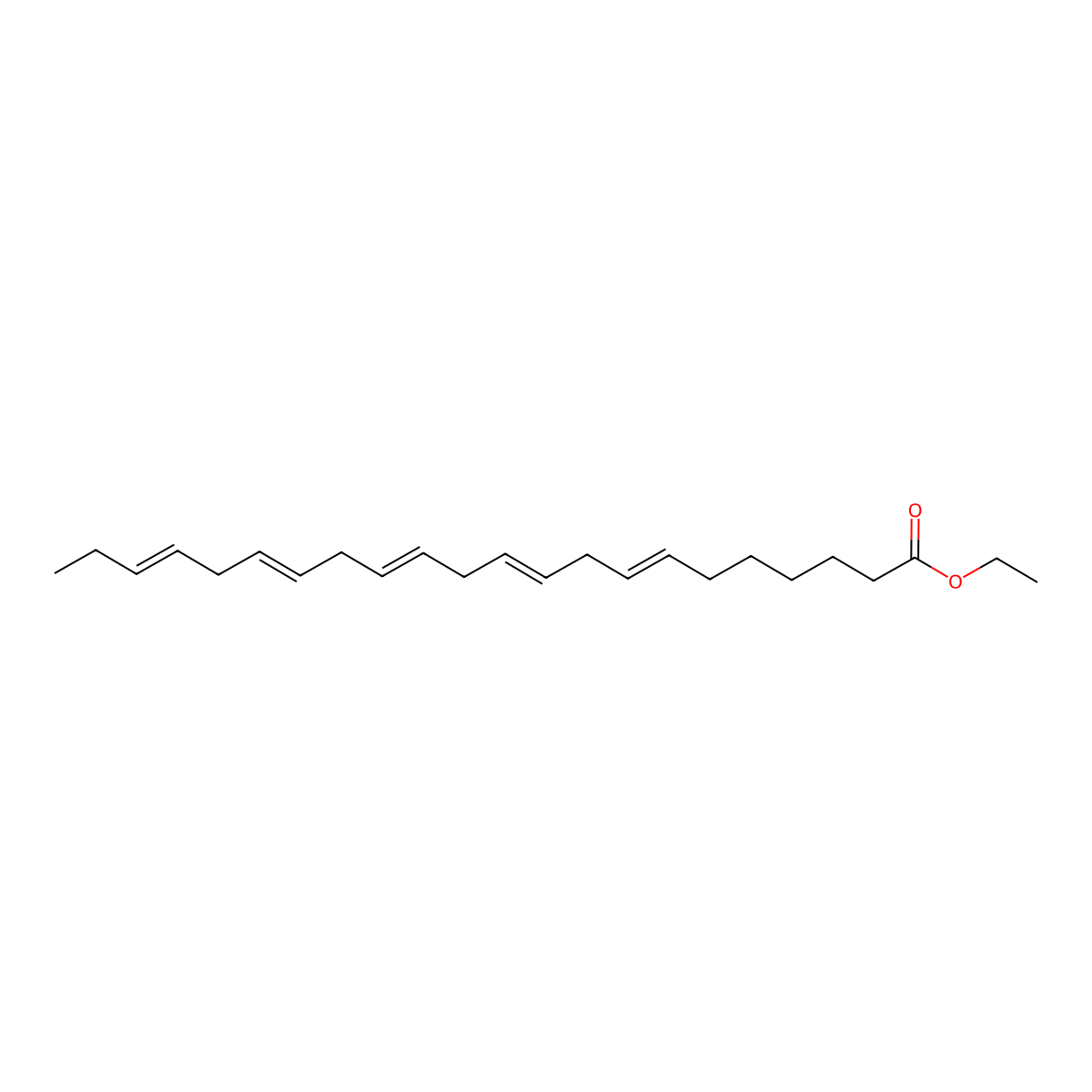 ethyl (7Z,10Z,13Z,16Z,19Z)-docosa-7,10,13,16,19-pentaenoate molecular structure, CAS 119818-40-5