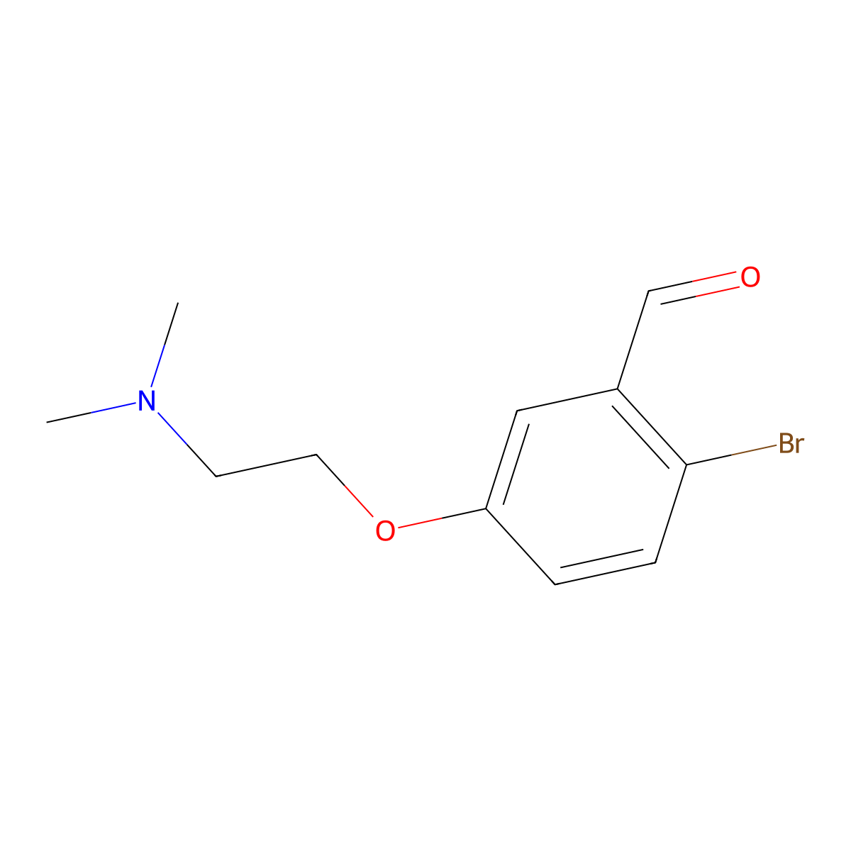 2-Bromo-5-[2-(dimethylamino)ethoxy]benzaldehyde molecular structure, CAS 1198208-03-5
