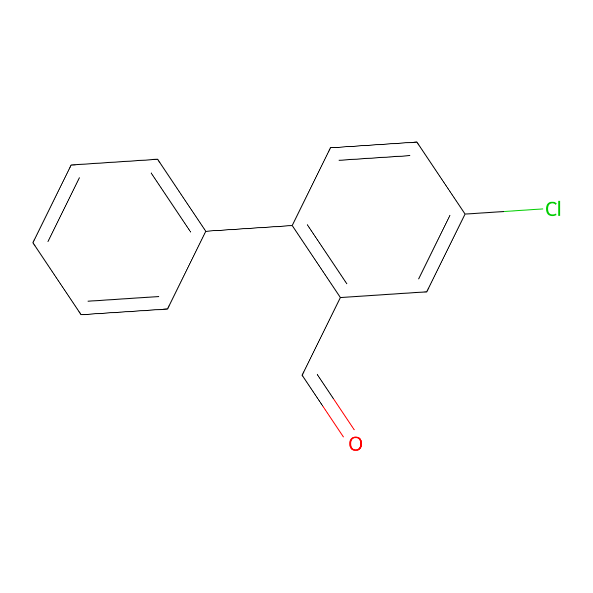4-Chloro-[1,1'-biphenyl]-2-carbaldehyde molecular structure, CAS 1198208-10-4