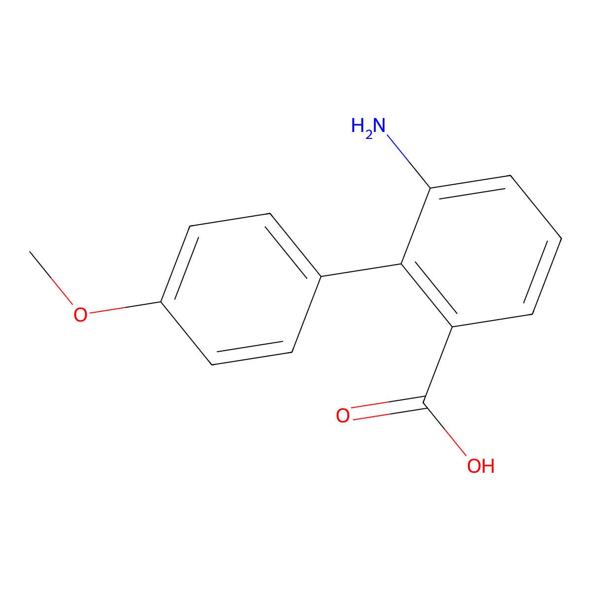 6-Amino-4'-methoxy-[1,1'-biphenyl]-2-carboxylic acid molecular structure, CAS 1198278-15-7