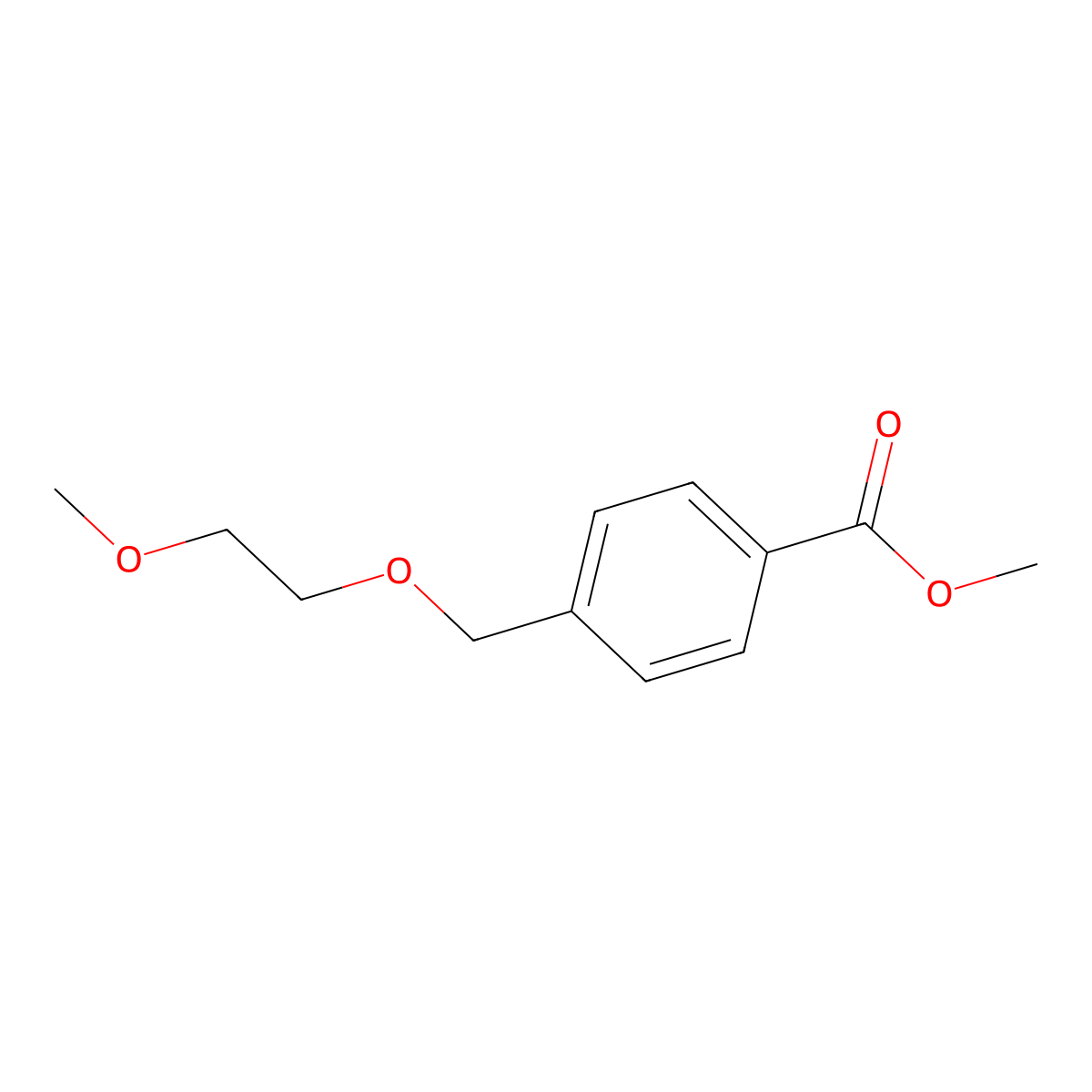 Methyl 4-((2-methoxyethoxy)methyl)benzoate molecular structure, CAS 119828-59-0