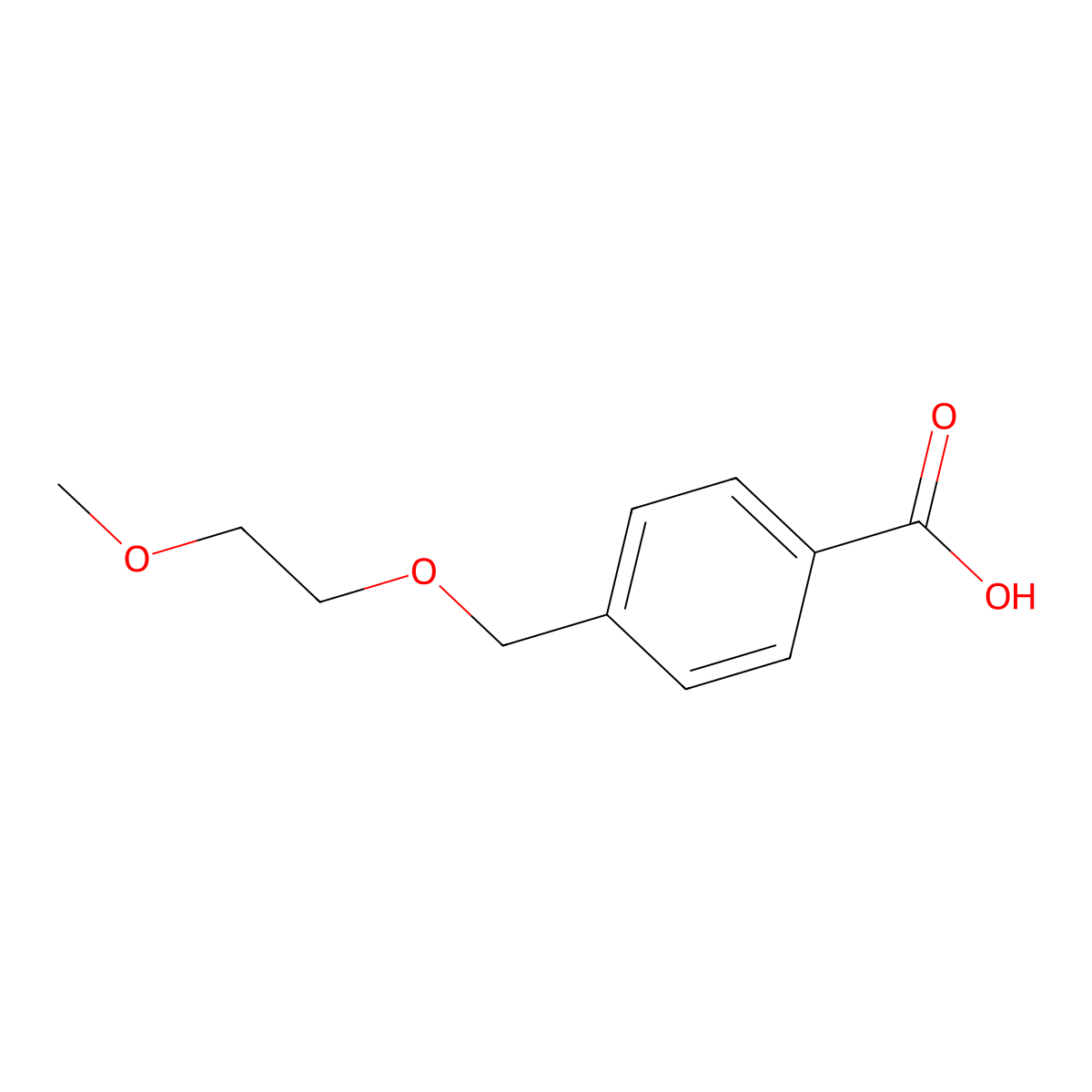 4-((2-Methoxyethoxy)methyl)benzoic acid molecular structure, CAS 119828-60-3