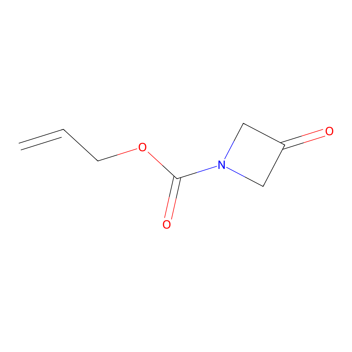Allyl 3-oxoazetidine-1-carboxylate molecular structure, CAS 1198283-54-3