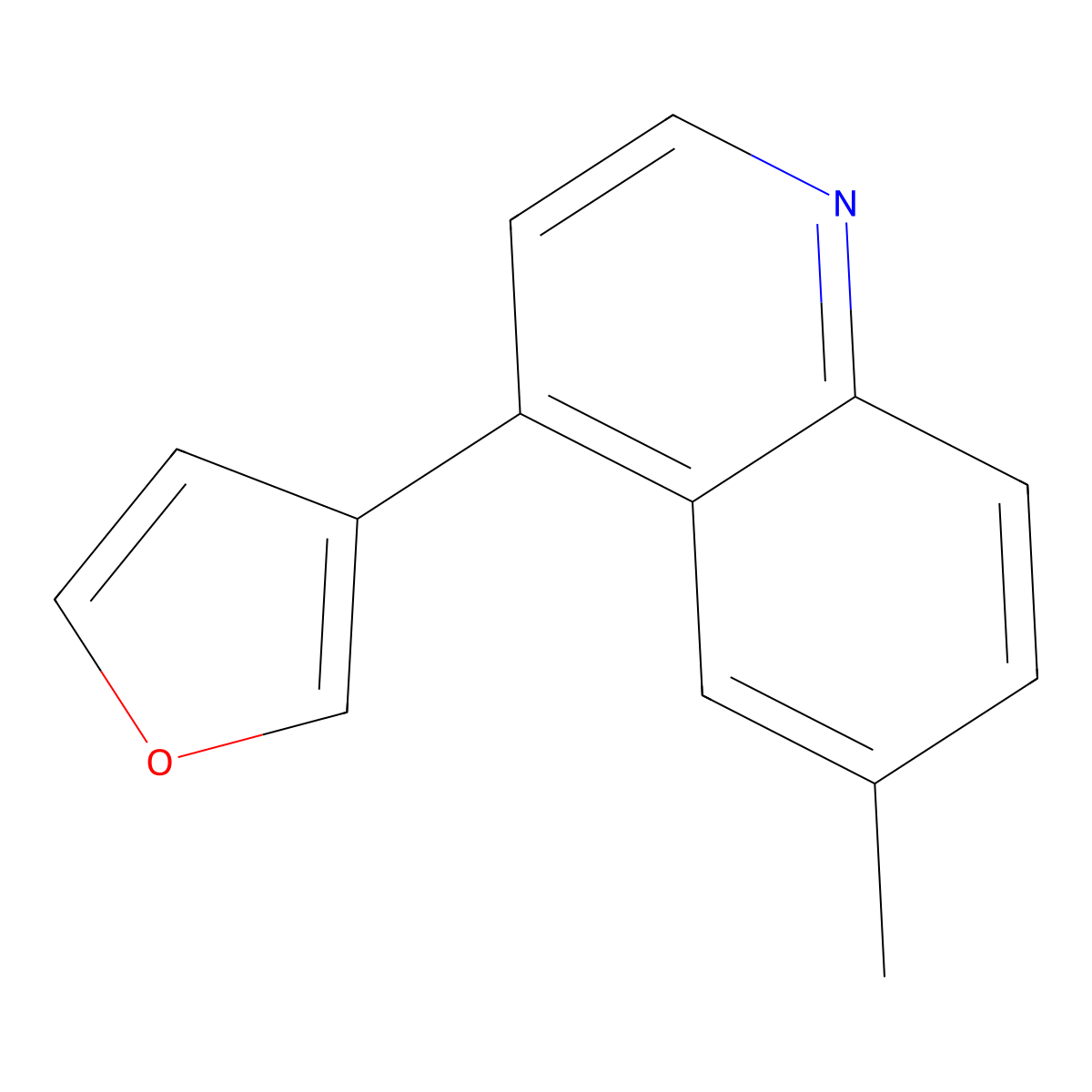 4-(3-Furanyl)-6-methylquinoline molecular structure, CAS 1198283-56-5