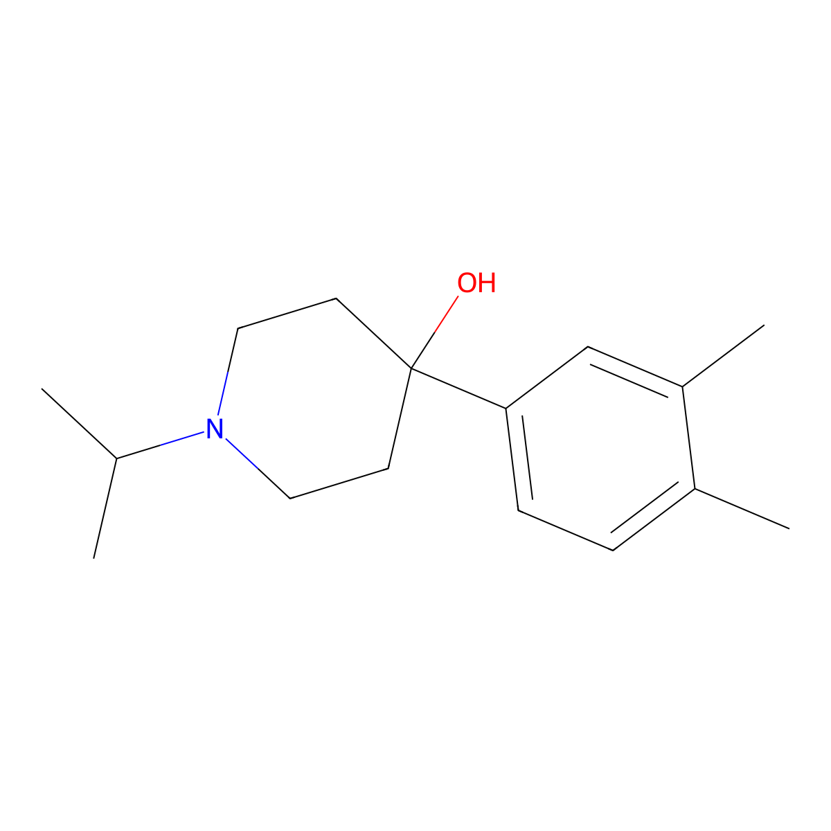 4-(3,4-Dimethylphenyl)-4-hydroxy-1-iso-propylpiperidine molecular structure, CAS 1198284-35-3
