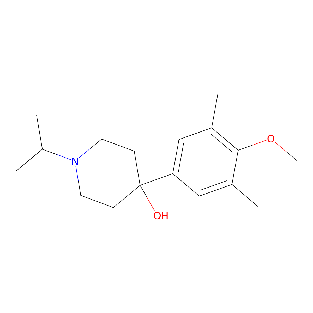 4-(3,5-Dimethyl-4-methoxyphenyl)-4-hydroxy-1-iso-propylpiperidine molecular structure, CAS 1198284-37-5