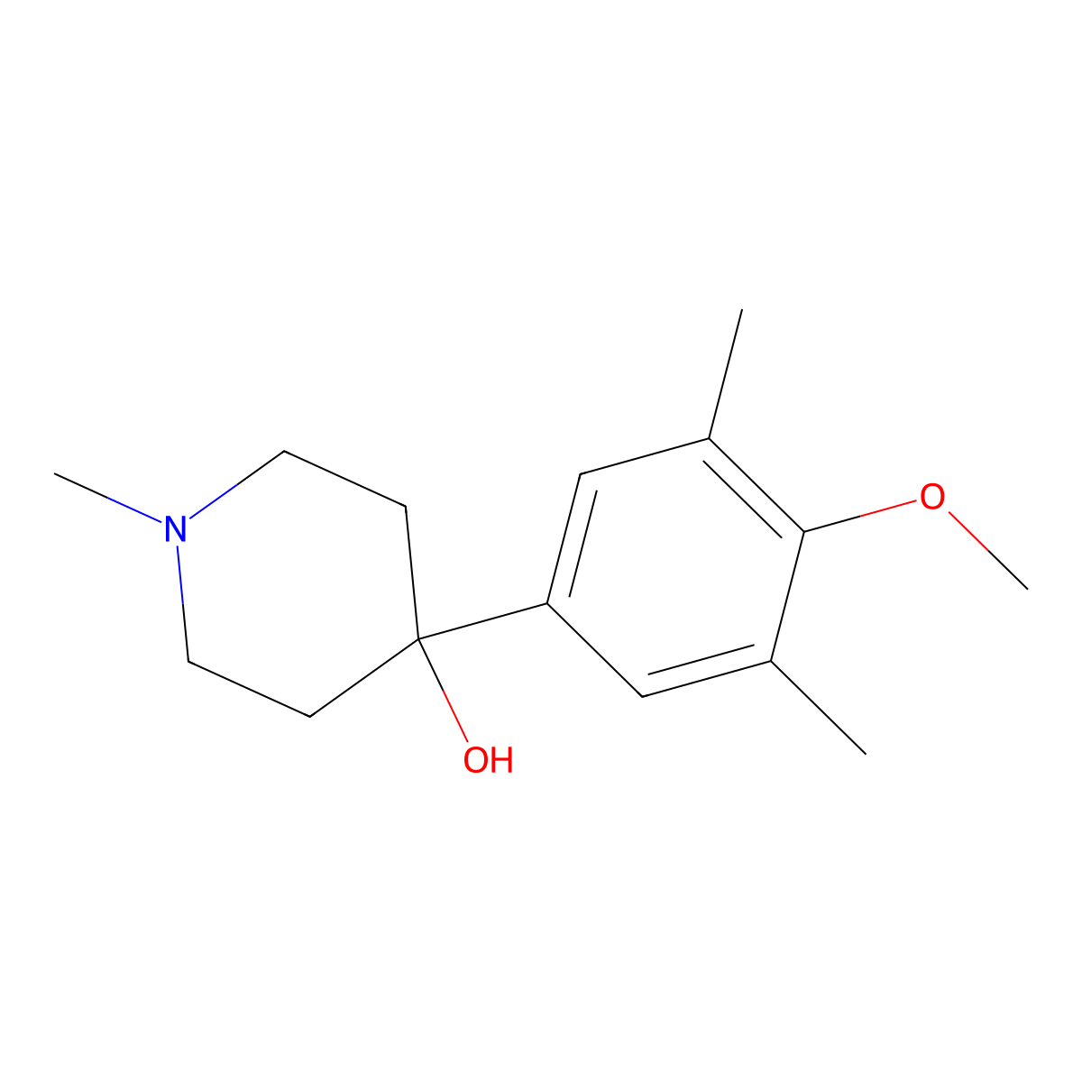 4-(3,5-Dimethyl-4-methoxyphenyl)-4-hydroxy-1-methylpiperidine molecular structure, CAS 1198284-40-0