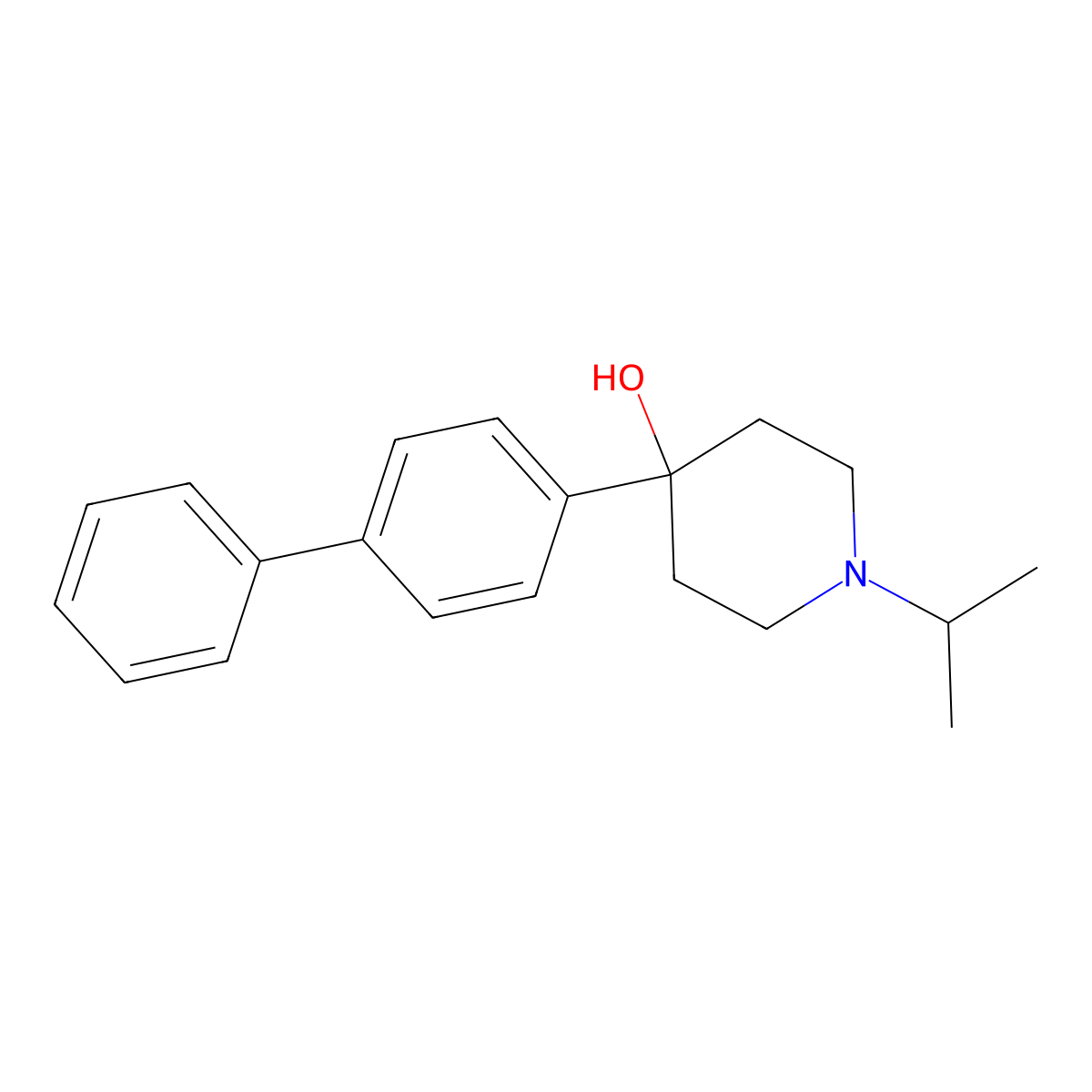 4-(4-Biphenyl)-4-hydroxy-1-iso-propylpiperidine molecular structure, CAS 1198285-20-9