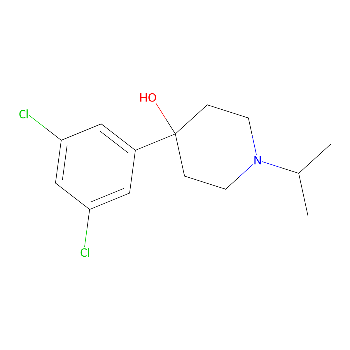 4-(3,5-Dichlorophenyl)-4-hydroxy-1-iso-propylpiperidine molecular structure, CAS 1198285-54-9