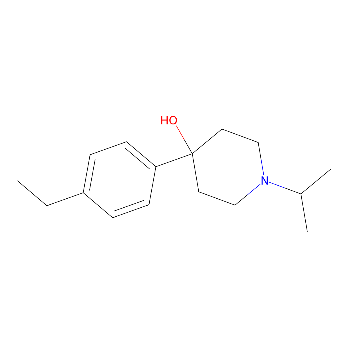 4-(4-Ethylphenyl)-4-hydroxy-1-iso-propylpiperidine molecular structure, CAS 1198285-79-8