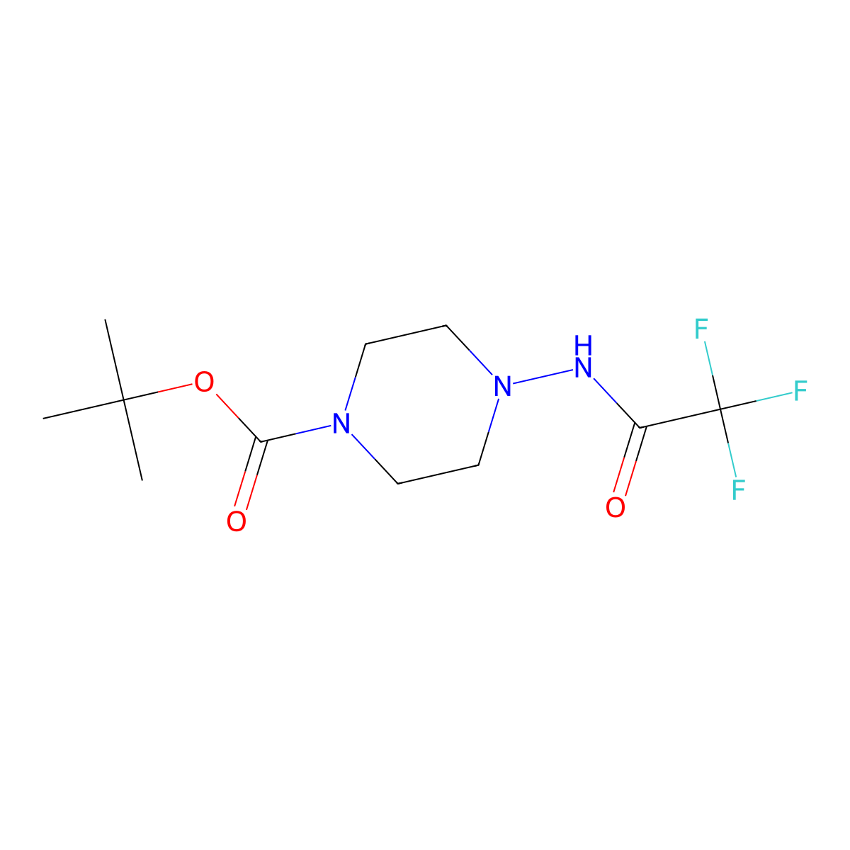 tert-Butyl 4-(2,2,2-trifluoroacetamido)piperazine-1-carboxylate molecular structure, CAS 1198286-22-4