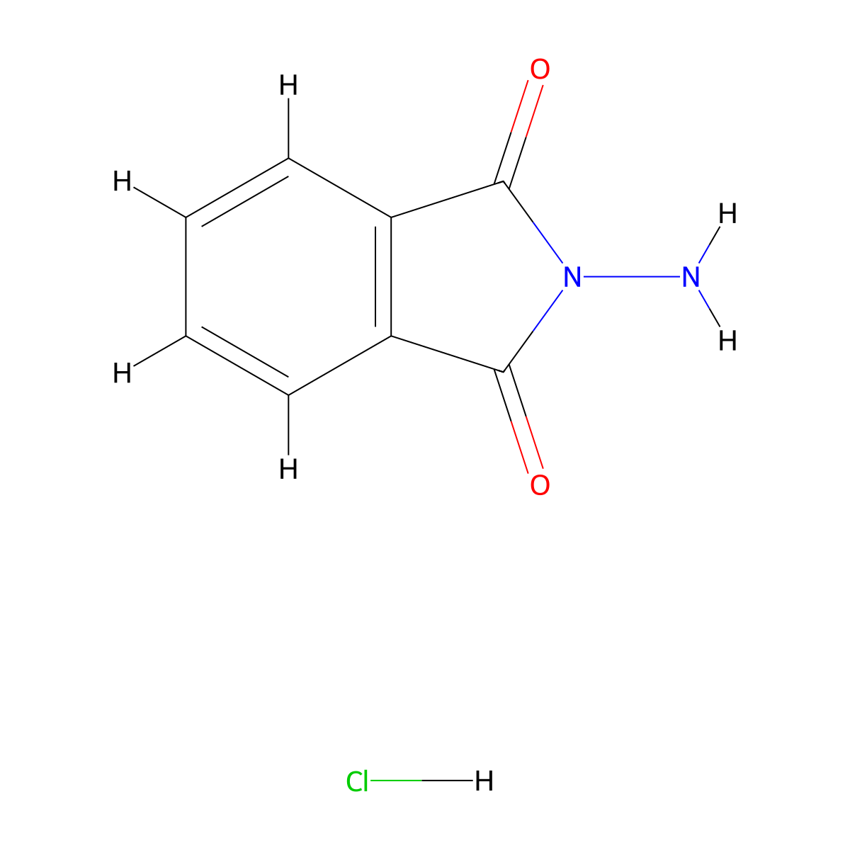 2-Aminoisoindoline-1,3-dione hydrochloride molecular structure, CAS 1198286-64-4