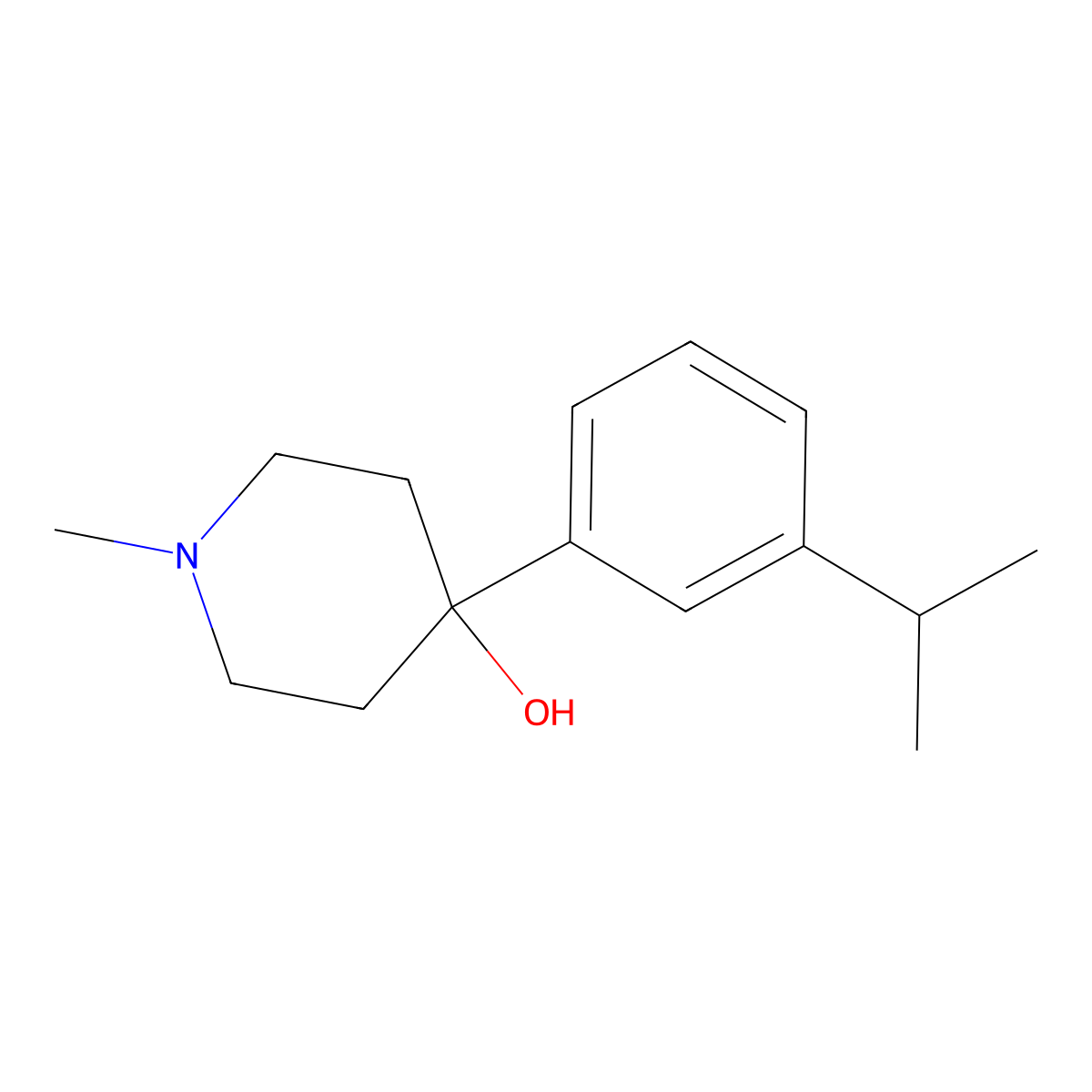 4-Hydroxy-4-(3-iso-propylphenyl)-1-methylpiperidine molecular structure, CAS 1198286-74-6