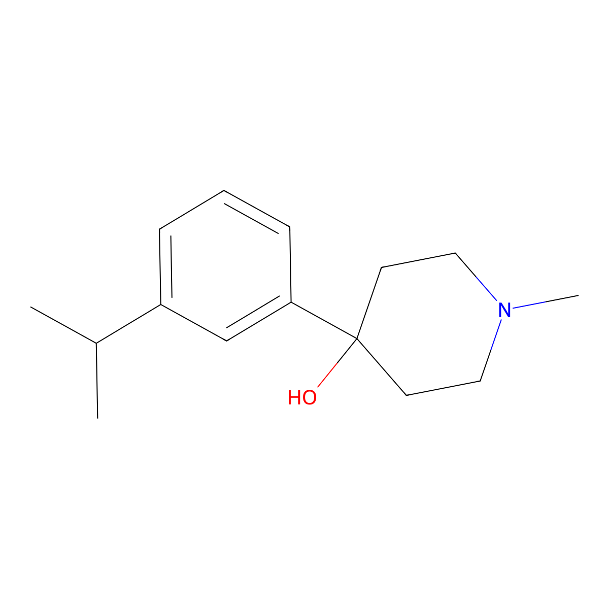 4-Hydroxy-4-(3-iso-propylphenyl)-1-methylpiperidine molecular structure, CAS 1198286-74-6