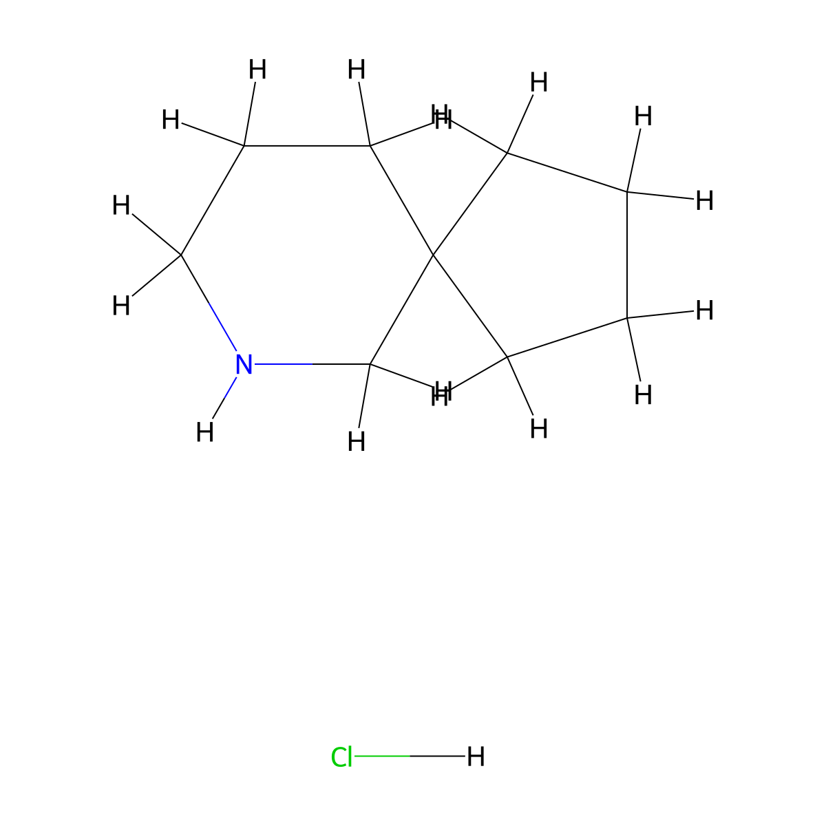 7-Azaspiro[4.5]decane hydrochloride molecular structure, CAS 1198286-88-2