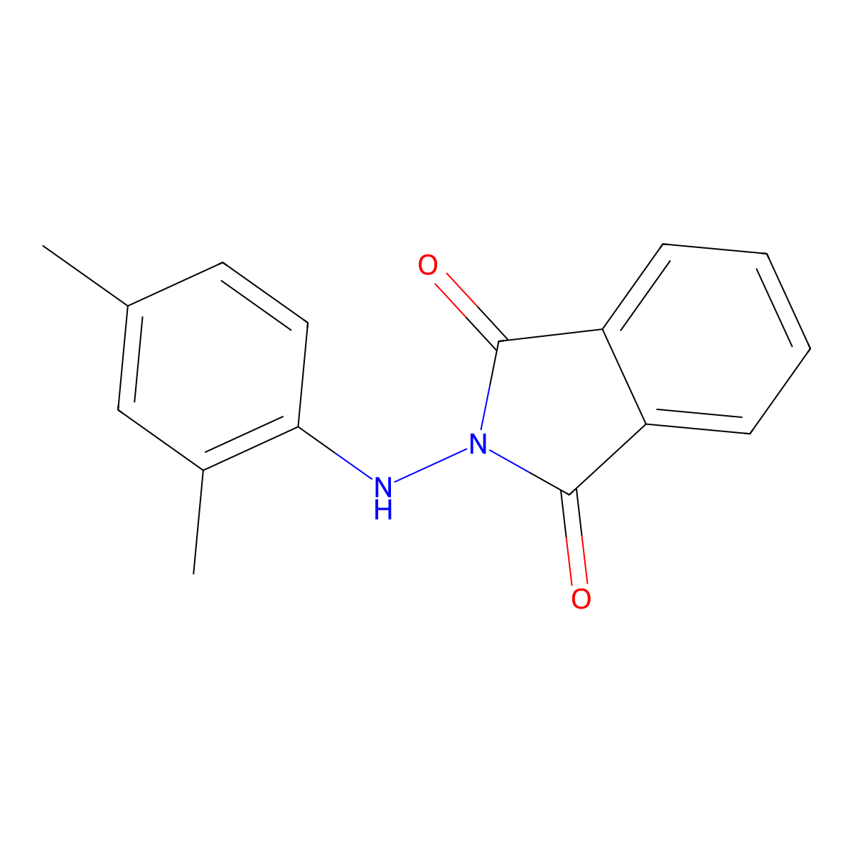 2-((2,4-Dimethylphenyl)amino)isoindoline-1,3-dione molecular structure, CAS 1198287-22-7
