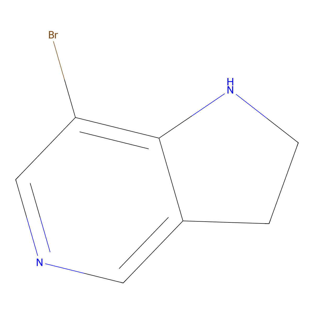 7-Bromo-2,3-dihydro-1H-pyrrolo[3,2-C]pyridine molecular structure, CAS 1198293-24-1