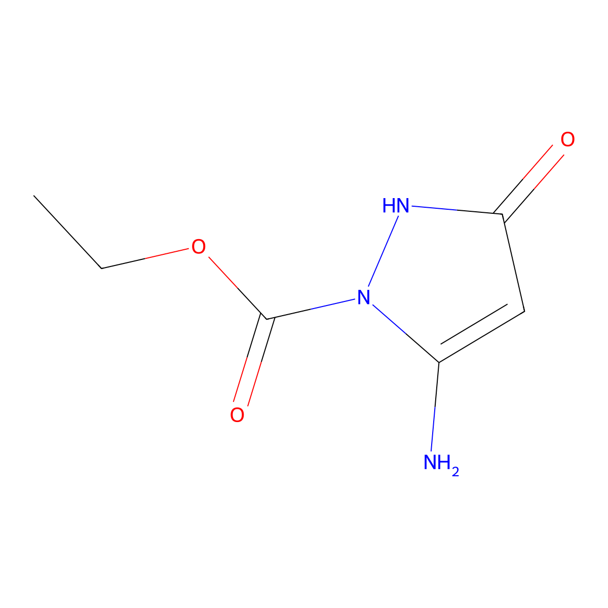 ethyl 5-amino-3-oxo-2,3-dihydro-1H-pyrazole-1-carboxylate molecular structure, CAS 1198299-32-9