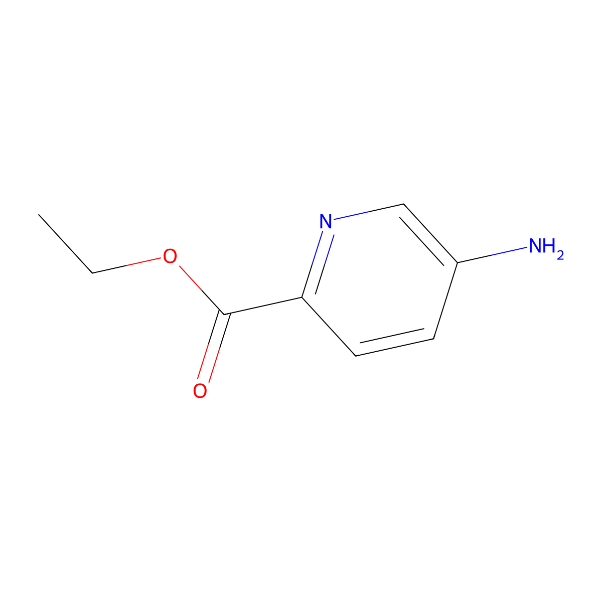 Ethyl 5-aminopyridine-2-carboxylate molecular structure, CAS 119830-47-6
