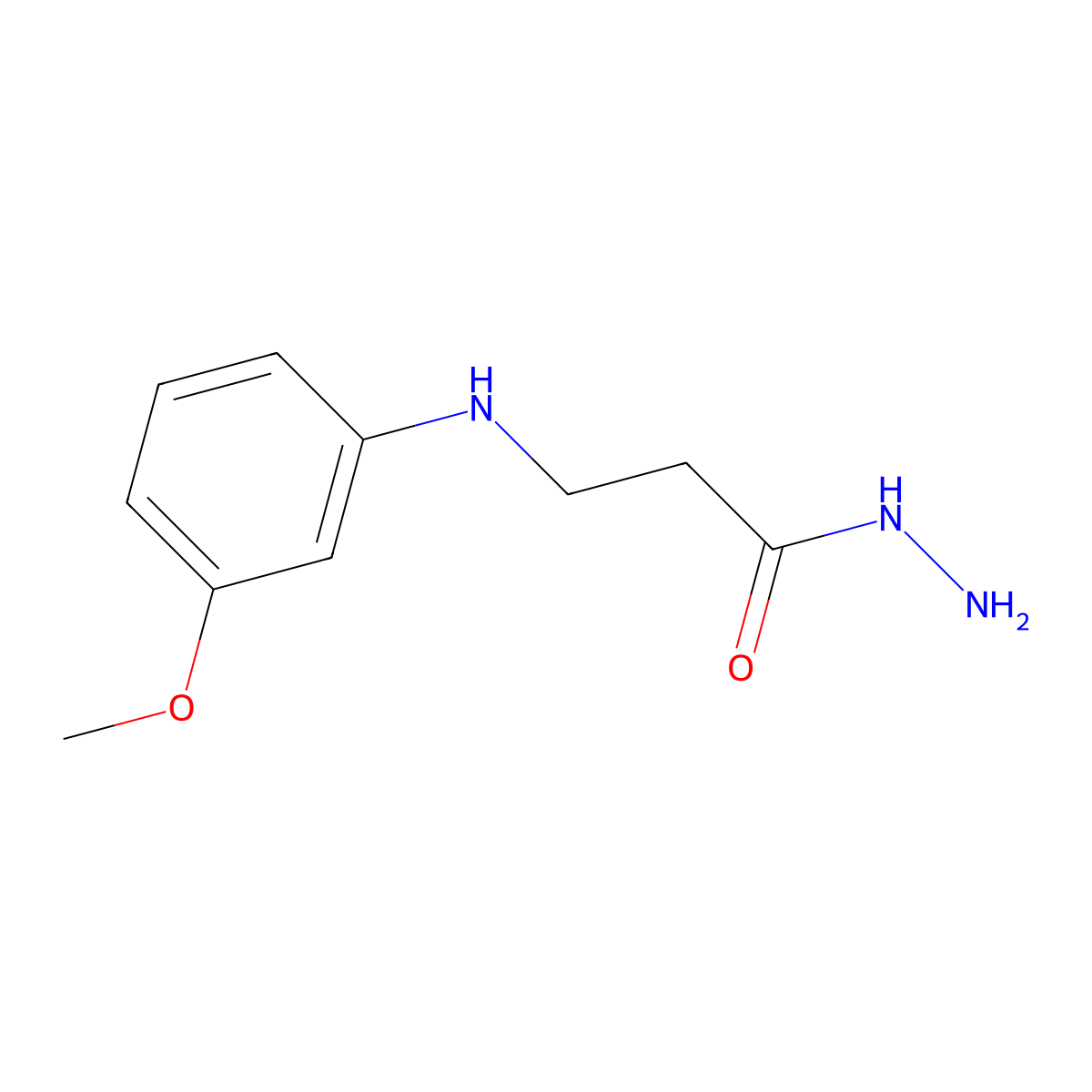 3-(3-Methoxyanilino)propanehydrazide molecular structure, CAS 1198305-67-7