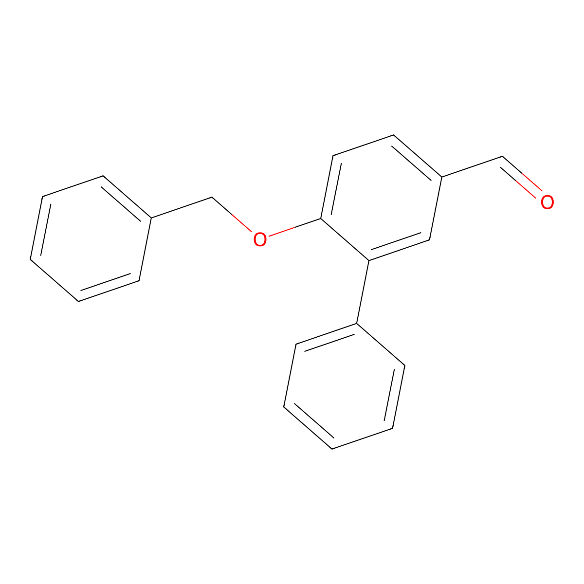 6-(Benzyloxy)-[1,1'-biphenyl]-3-carbaldehyde molecular structure, CAS 1198307-58-2