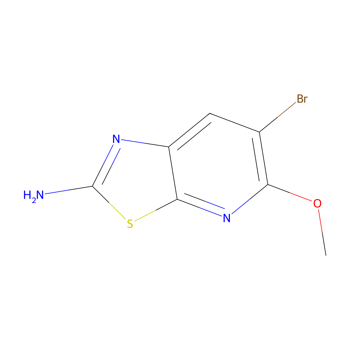 6-Bromo-5-methoxythiazolo[5,4-b]pyridin-2-amine molecular structure, CAS 1198319-50-4