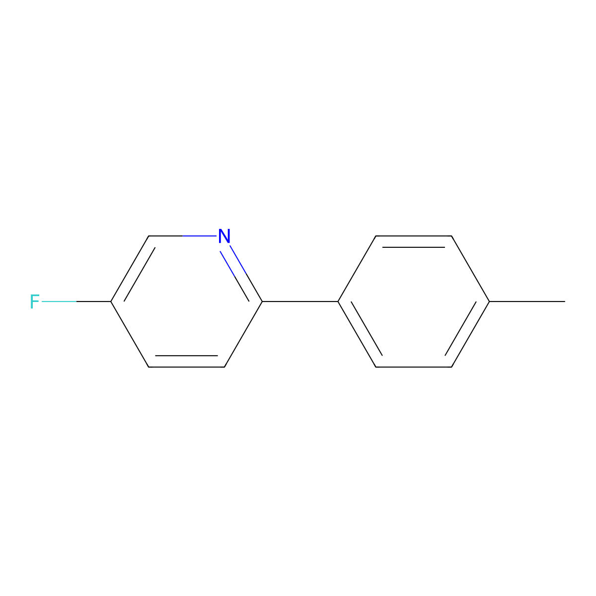 5-Fluoro-2-(p-tolyl)pyridine molecular structure, CAS 1198348-26-3