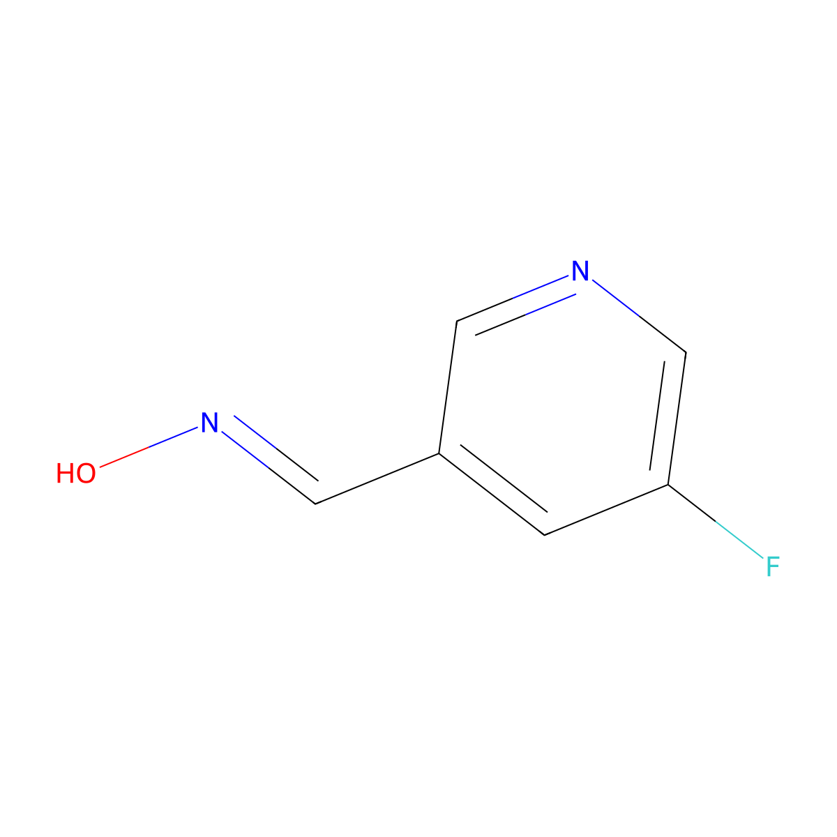 (E)-N-[(5-fluoropyridin-3-yl)methylidene]hydroxylamine molecular structure, CAS 1198353-49-9