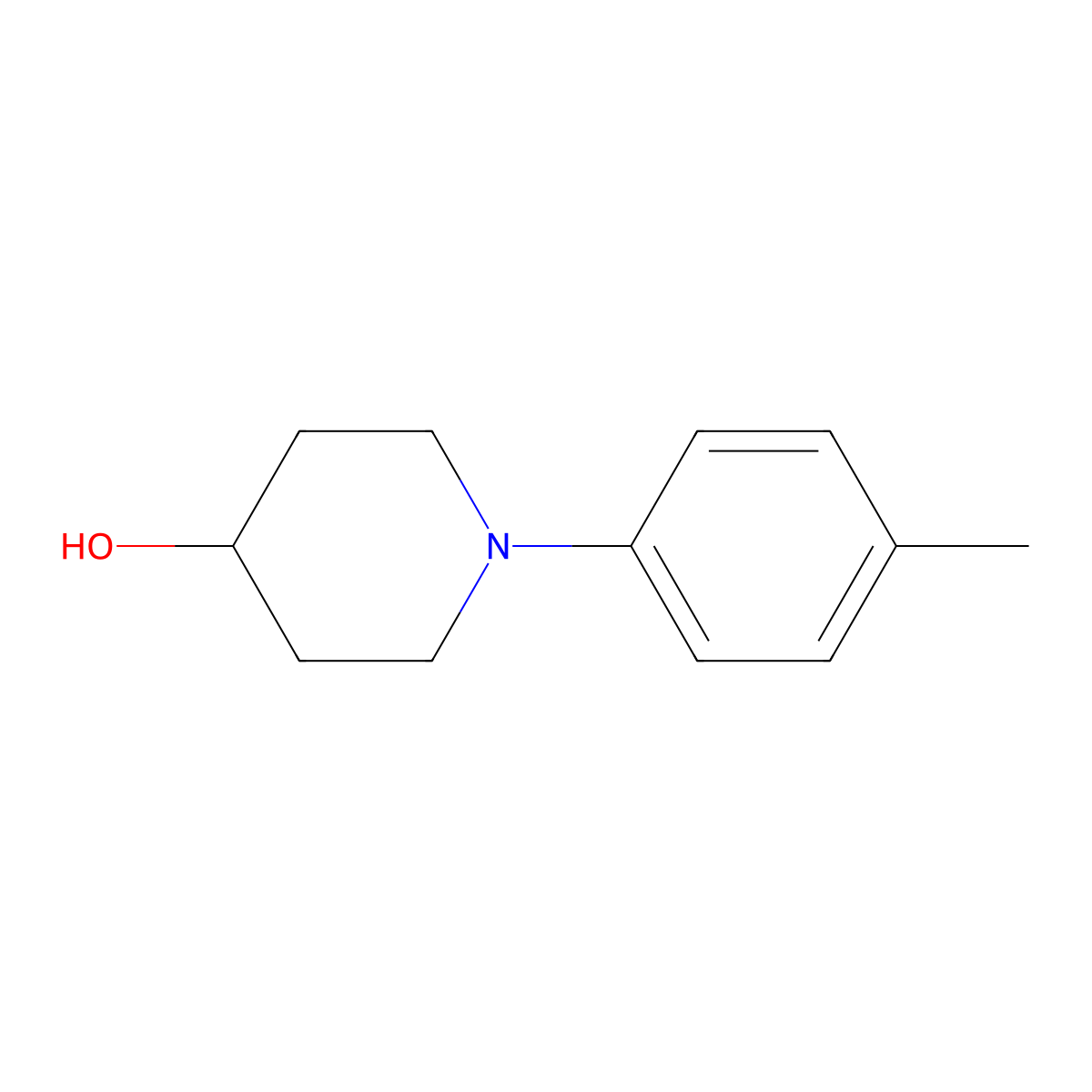 1-(4-Tolyl)piperidin-4-ol molecular structure, CAS 119836-09-8