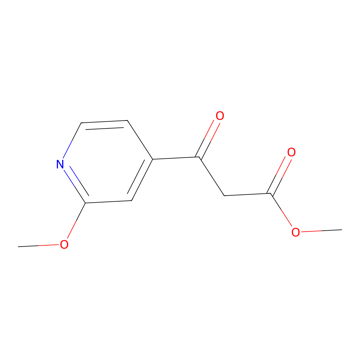 Methyl 3-(2-methoxypyridin-4-yl)-3-oxopropanoate molecular structure, CAS 119836-25-8