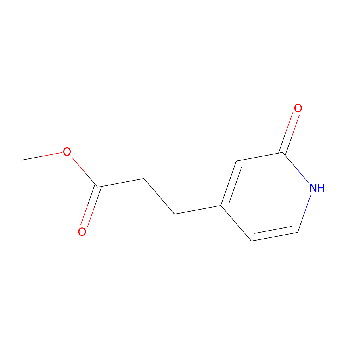 Methyl 3-(2-oxo-1,2-dihydropyridin-4-yl)propanoate molecular structure, CAS 119836-29-2