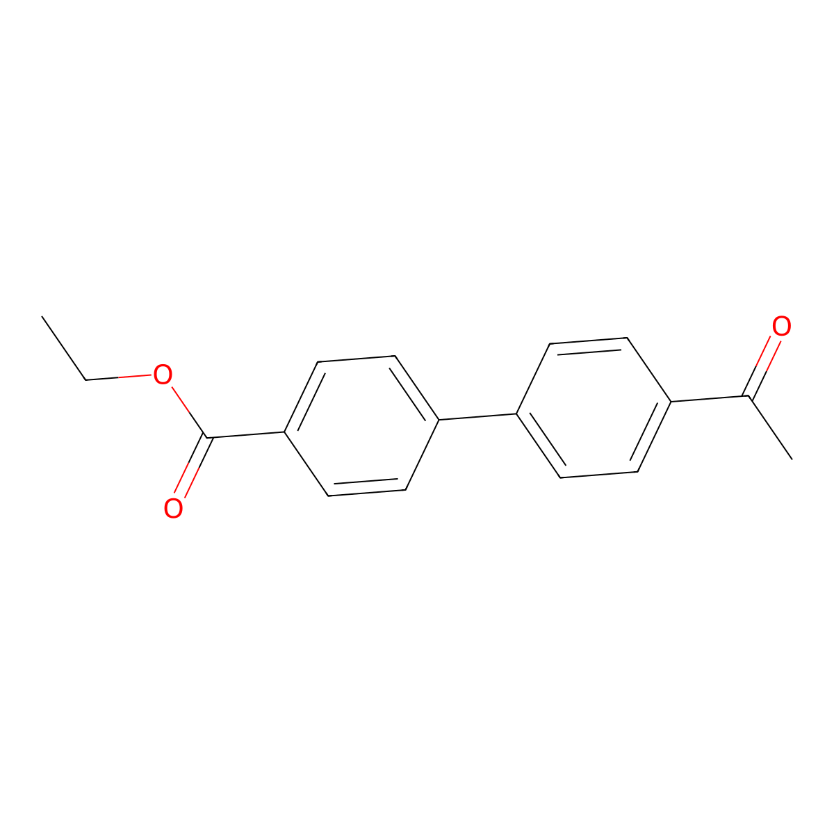 Ethyl 4-(4-acetylphenyl)benzoate molecular structure, CAS 119838-61-8