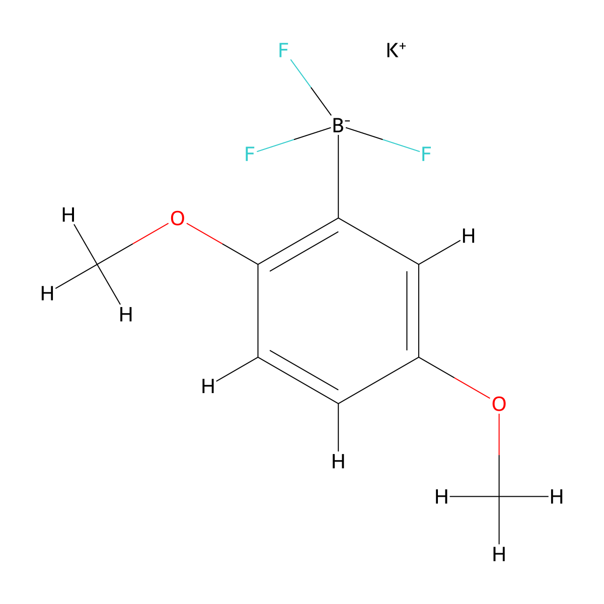 Potassium (2,5-dimethoxyphenyl)trifluoroboranuide molecular structure, CAS 1198391-61-5